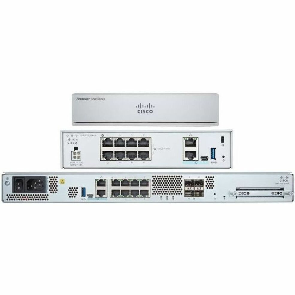 Cisco Firepower FPR-1120 Network Security/Firewall Appliance - 8 Port - 1000Base-T, 1000Base-X - Gigabit Ethernet - 2.30 Gbit/s Firewall Throughput - 150 VPN - 8 x RJ-45 - 4 Total Expansion Slots - 50