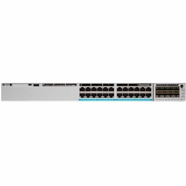 Cisco Catalyst C9300X-24Y Ethernet Switch - Manageable - 25 Gigabit Ethernet - 25GBase-X - 3 Layer Supported - 715 W Power Consumption - Optical Fiber - 1U - Rack-mountable, Standalone - Lifetime Limi