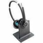 Cisco 562 Headset - Stereo - Wireless - DECT 6.0 - 300 ft48 kHz - Over-the-head - Binaural - Supra-aural - Uni-directional, Electret, Condenser Microphone - Black