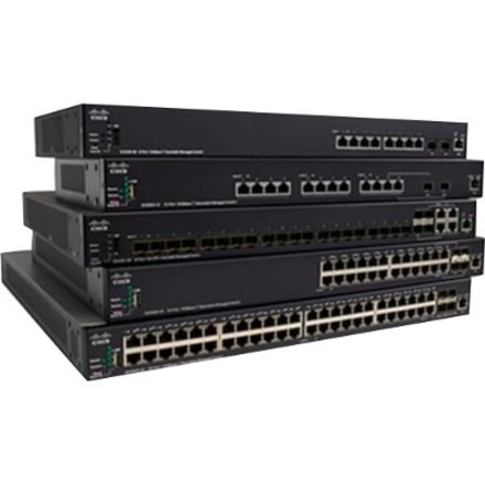 Cisco SX350X-24F 24-Port 10G SFP+ Stackable Managed Switch - 24 Ports - Manageable - 10 Gigabit Ethernet - 10GBase-X, 10GBase-T - Refurbished - 2 Layer Supported - Modular - 39 W Power Consumption - O