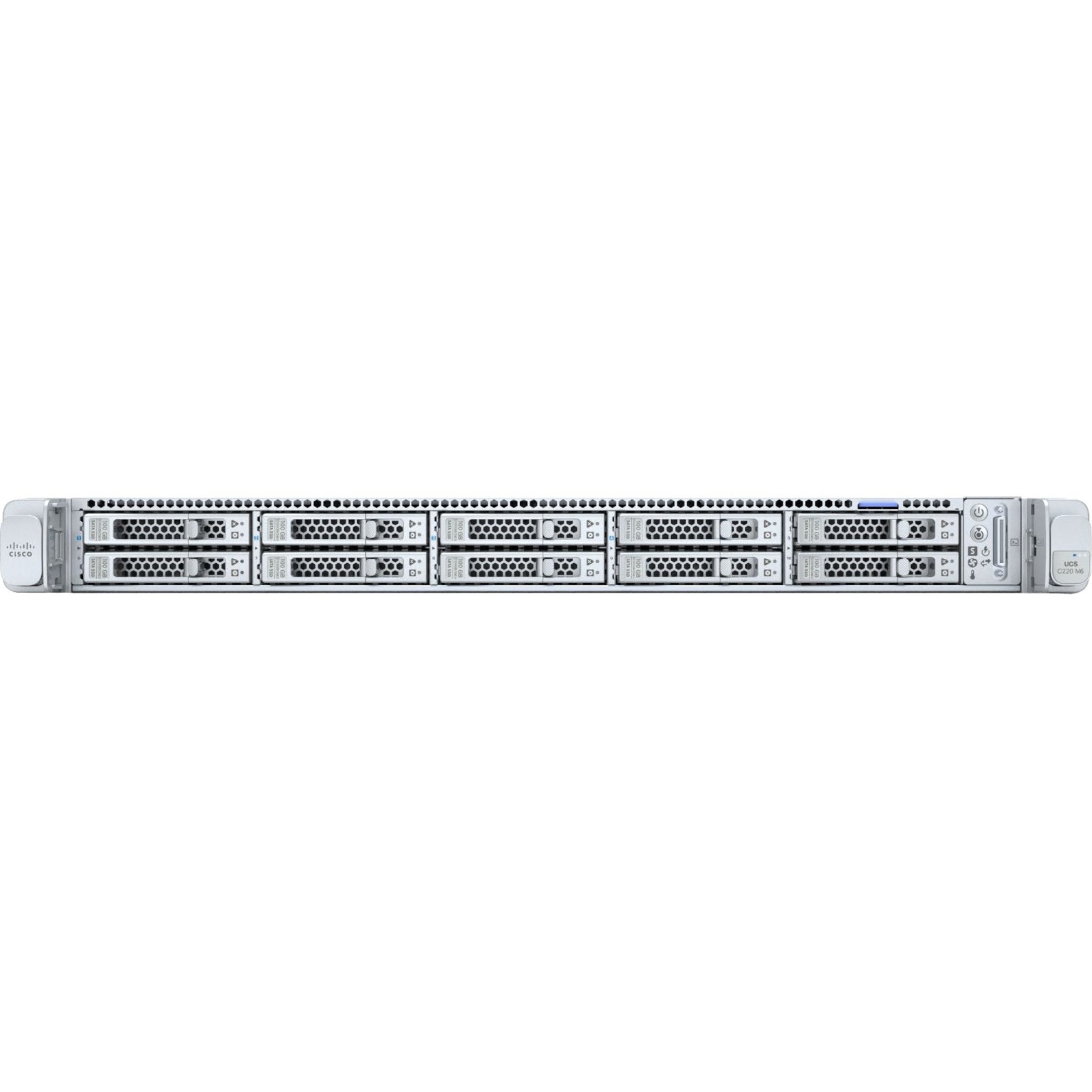 Cisco HyperFlex HX220 M6 Server Barebone System - 1U Rack-mountable - 2 x Processor Support - Intel C621A Chip - 4 TB DDR4 SDRAM DDR4-3200/PC4-25600 Maximum RAM Support - 32 Total Memory Slots - 12Gb/