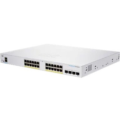 Cisco Business CBS250-24P-4X Ethernet Switch - 24 Ports - Manageable - Gigabit Ethernet, 10 Gigabit Ethernet - 10/100/1000Base-T, 10GBase-X - 3 Layer Supported - Modular - 35.72 W Power Consumption - 