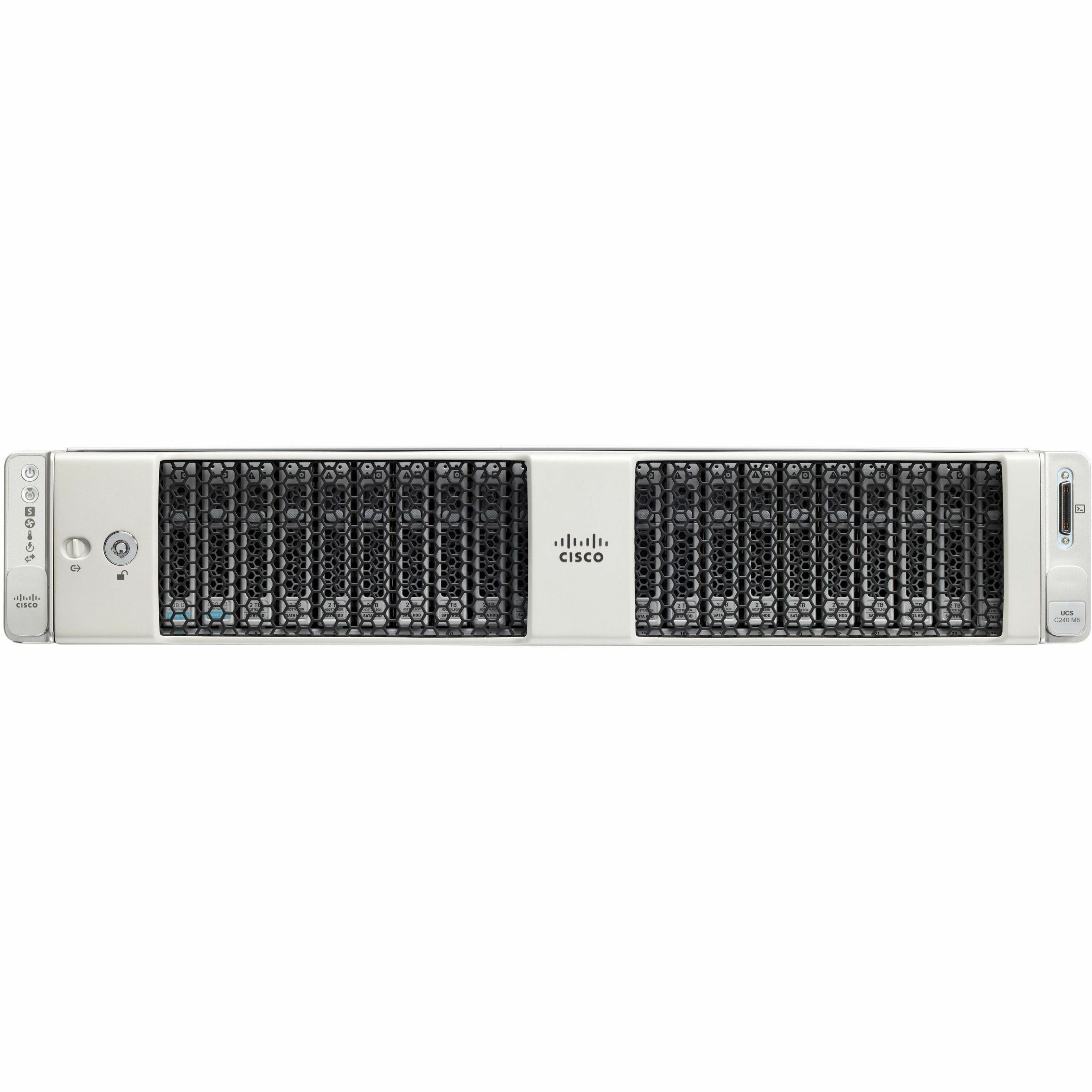 Cisco Barebone System - 2U Rack-mountable - 2 x Processor Support - Intel C621A Chip - 8 TB DDR4 SDRAM DDR4-3200/PC4-25600 Maximum RAM Support - 32 Total Memory Slots - 12Gb/s SAS RAID Supported, Seri