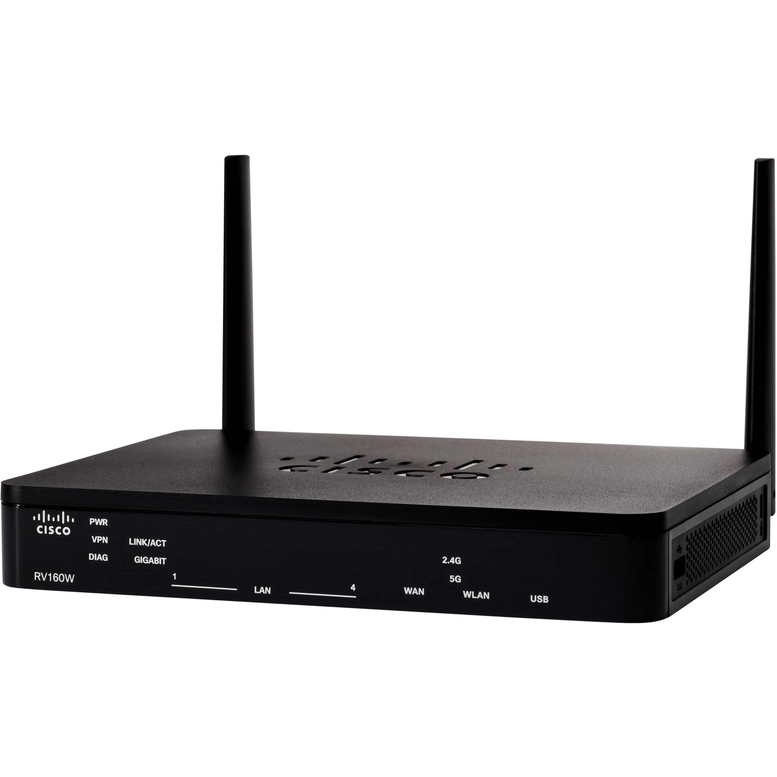 Cisco RV160W Wi-Fi 5 IEEE 802.11ac Ethernet Wireless Router - Refurbished - 2.40 GHz ISM Band - 5 GHz UNII Band - 4 x Network Port - 1 x Broadband Port - Gigabit Ethernet - VPN Supported