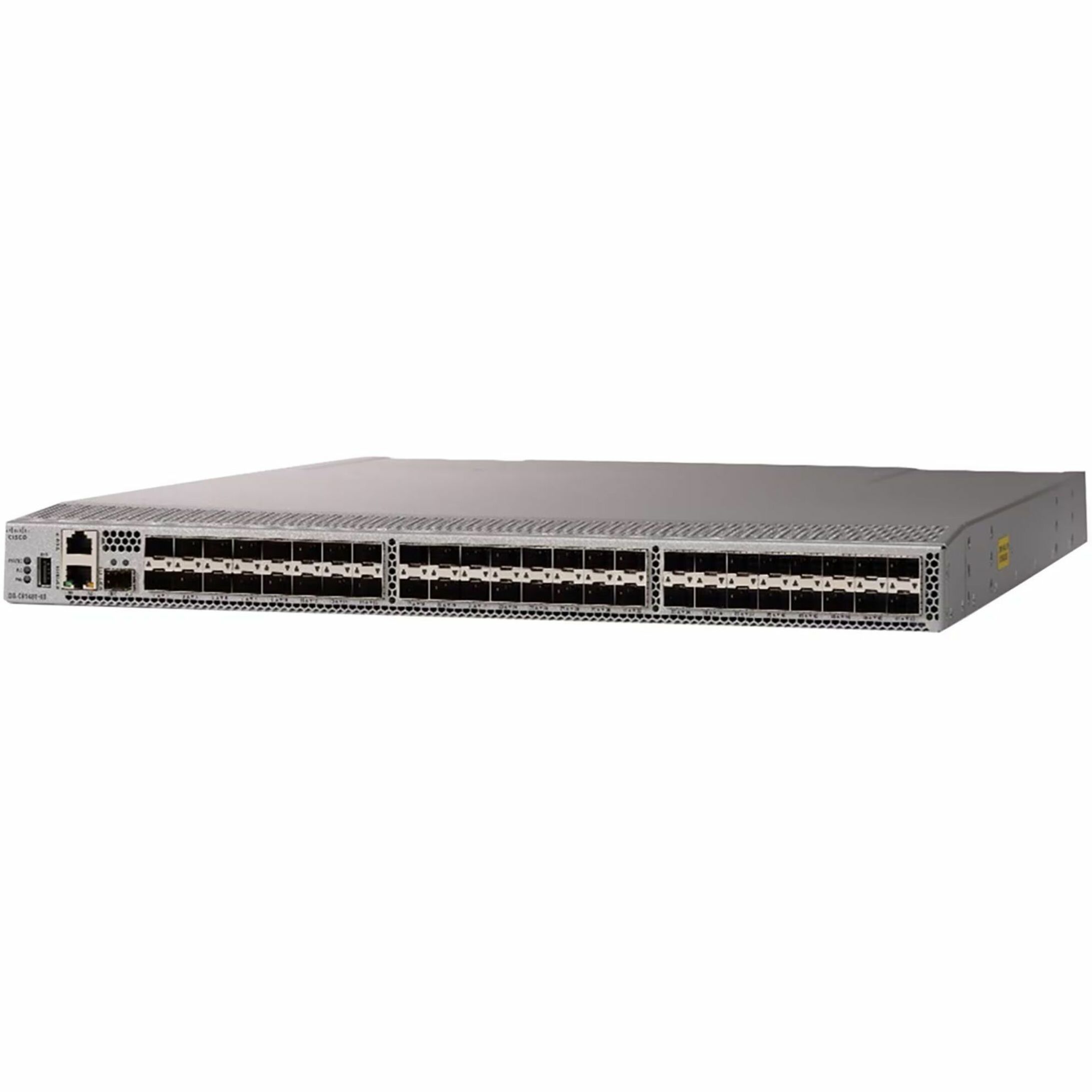 Cisco MDS 9148T Fibre Channel Switch - 48 Ports - 32 Gbit/s - 48 Fiber Channel Ports - Gigabit Ethernet - 48 x Total Expansion Slots - 48 x SFP+ Slots - Manageable - Rack-mountable - 1U - Redundant Po