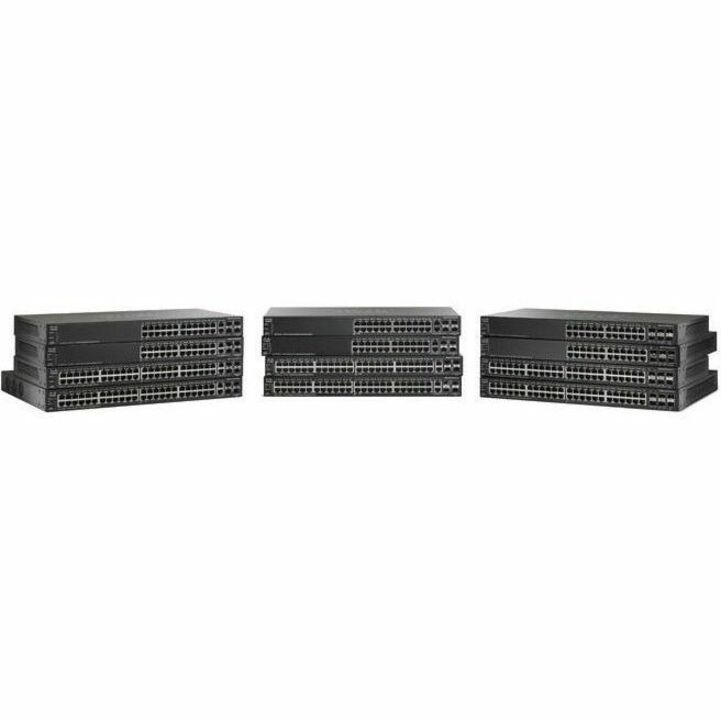 Cisco SG500X-48 Layer 3 Switch - 48 Ports - Manageable - Gigabit Ethernet, Fast Ethernet - 10/100/1000Base-T - Refurbished - 3 Layer Supported - Modular - Twisted Pair - 1U - Desktop, Rack-mountable -