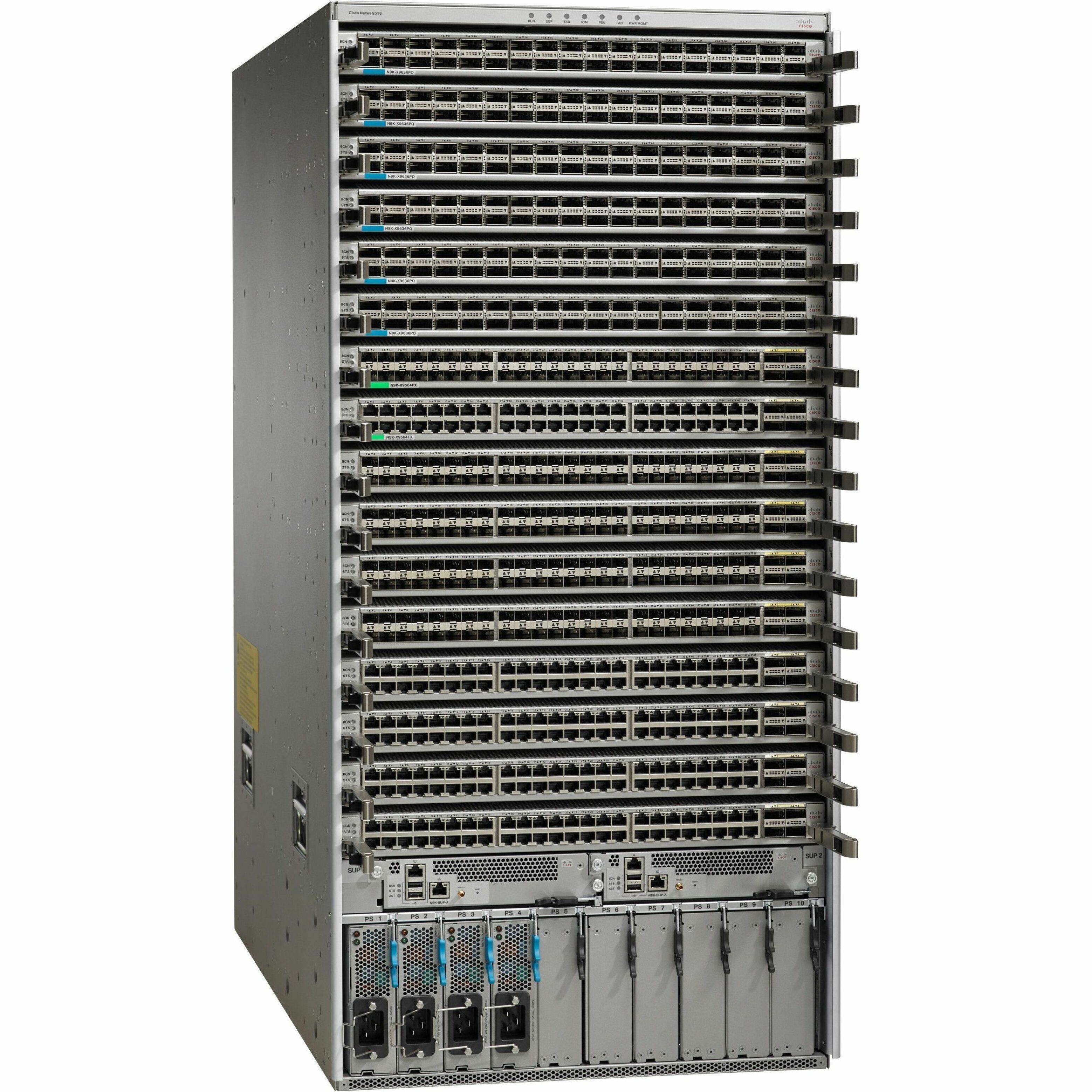 Cisco Nexus 9516 Switch Chassis - Manageable - Remanufactured - 3 Layer Supported - Rack-mountable - 1 Year Limited Warranty