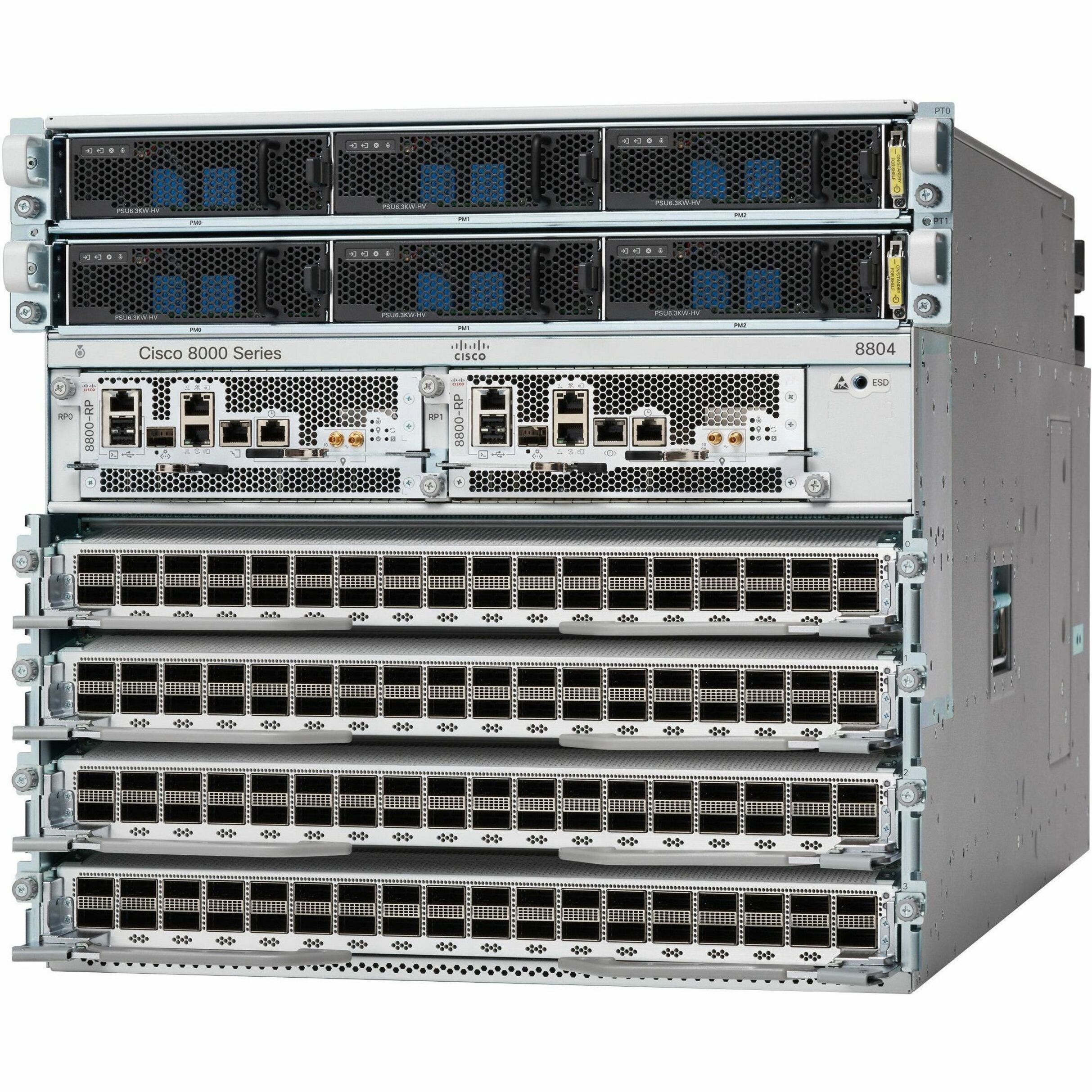 Cisco 8804 Router Chassis - 4 Line Card Slots - 10U - Rack-mountable - 1 Year
