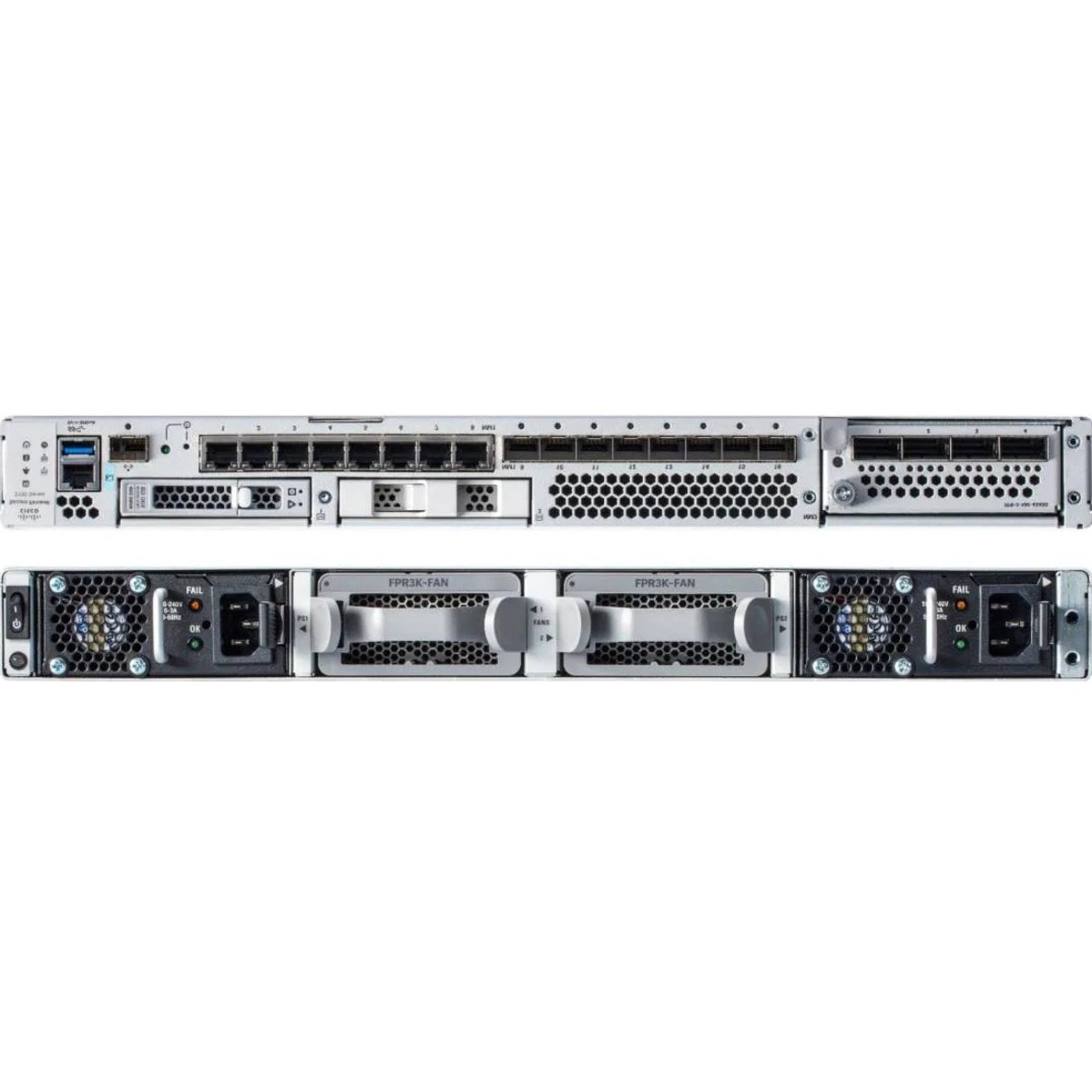 Cisco 3140 Secure Firewall - 16 Port - 1000Base-T, 40GBase-X - 40 Gigabit Ethernet - 45 Gbit/s Firewall Throughput - 20000 VPN - 8 x RJ-45 - 12 Total Expansion Slots - 50 Hz, 60 Hz - 1U - Rack-mountab