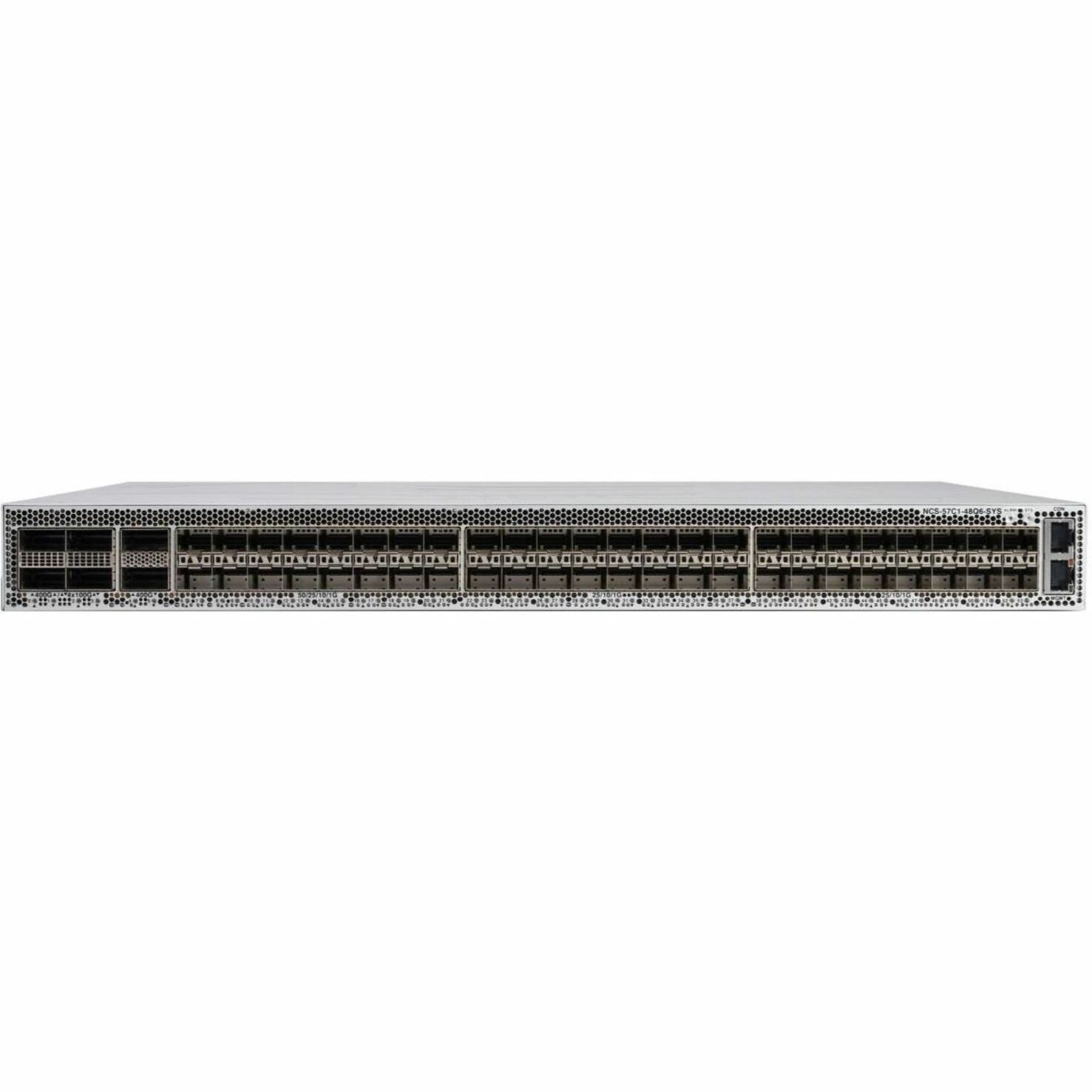 Cisco NCS-57C1 Router Chassis - Management Port - 54 QSFP-DD Slots, SFP28 Slots, SFP56 Slots - 400 Gigabit Ethernet - IEEE 802.1Q, IEEE 802.1ad, IEEE 802.3ad, IEEE 802.1ae - 1U - Rack-mountable - 1 Ye