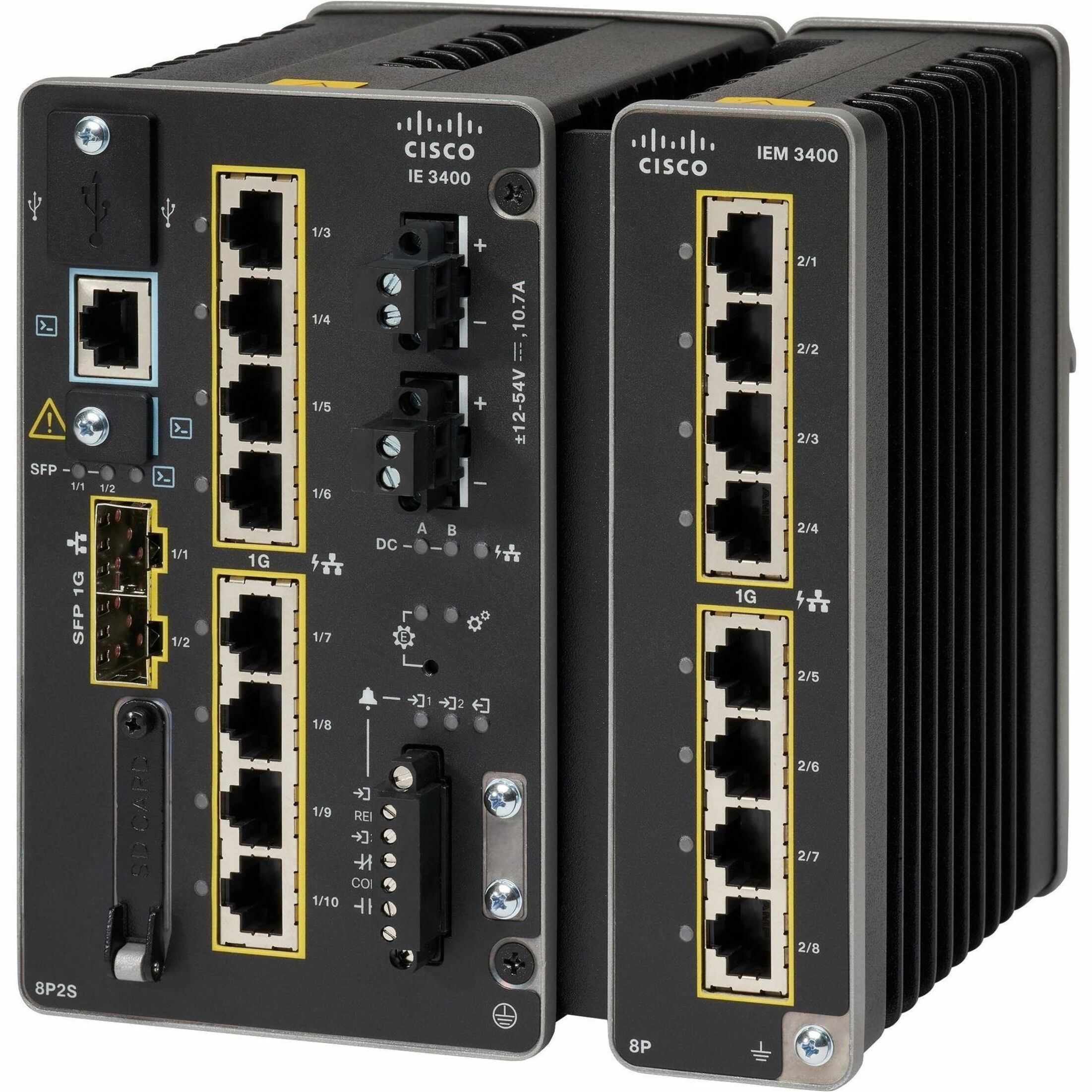 Cisco Catalyst IE-3400-8P2S-A Ethernet Switch - 10 Ports - Manageable - Gigabit Ethernet - 10/100/1000Base-T, 1000Base-X - Refurbished - 3 Layer Supported - Modular - 2 SFP Slots - Twisted Pair, Optic