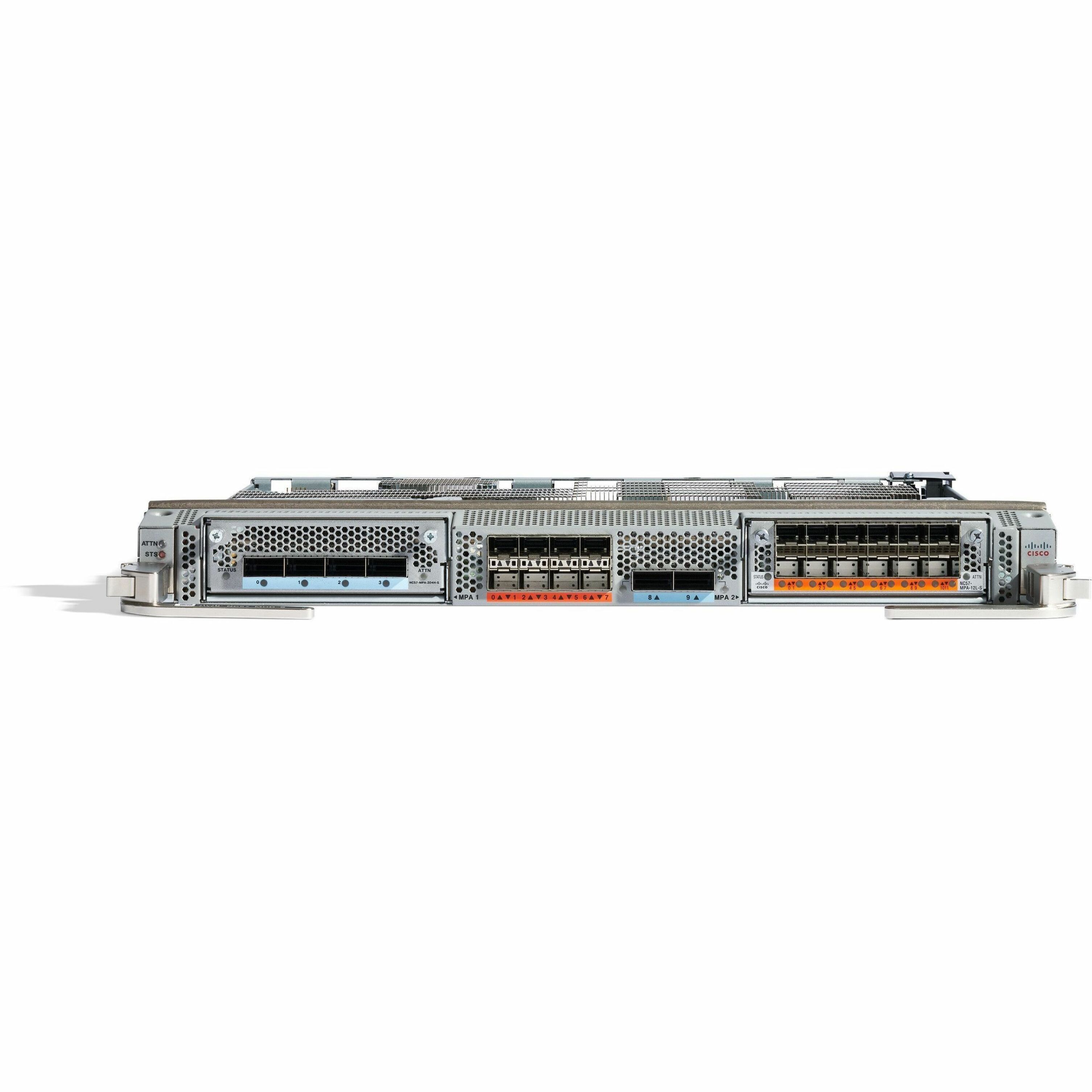 Cisco NCS 5700 8x50GE, 2x400GE, 2xMPA Base Macsec Line Card FCM - For Data Networking, Optical NetworkOptical Fiber50 Gigabit Ethernet, 400 Gigabit Ethernet - 400GBase-X - 400 Gbit/s - 12 x Expansion 