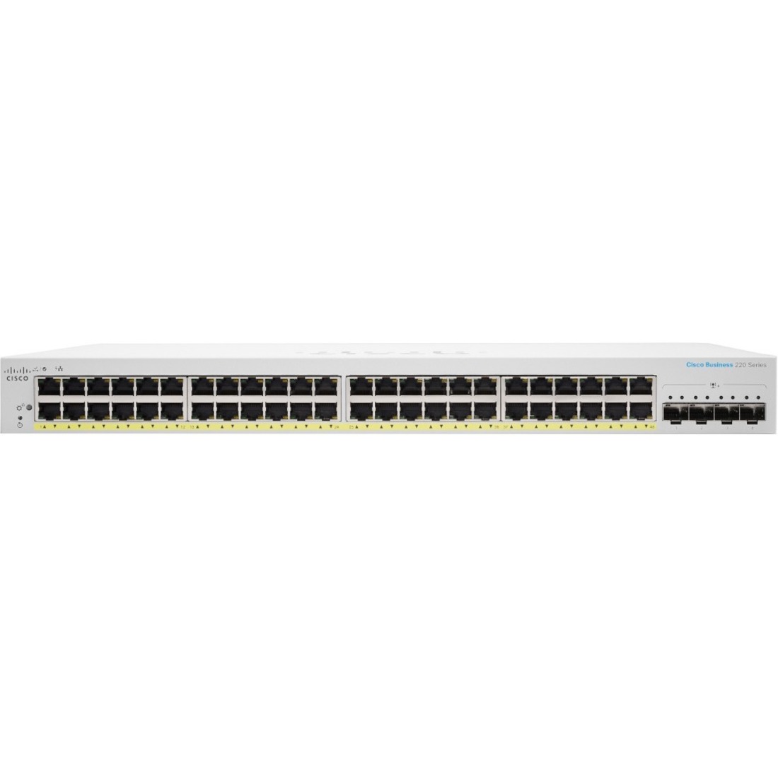 Cisco Business CBS220-48T-4X Ethernet Switch - 48 Ports - Manageable - 2 Layer Supported - Modular - 41.20 W Power Consumption - Optical Fiber, Twisted Pair - Rack-mountable