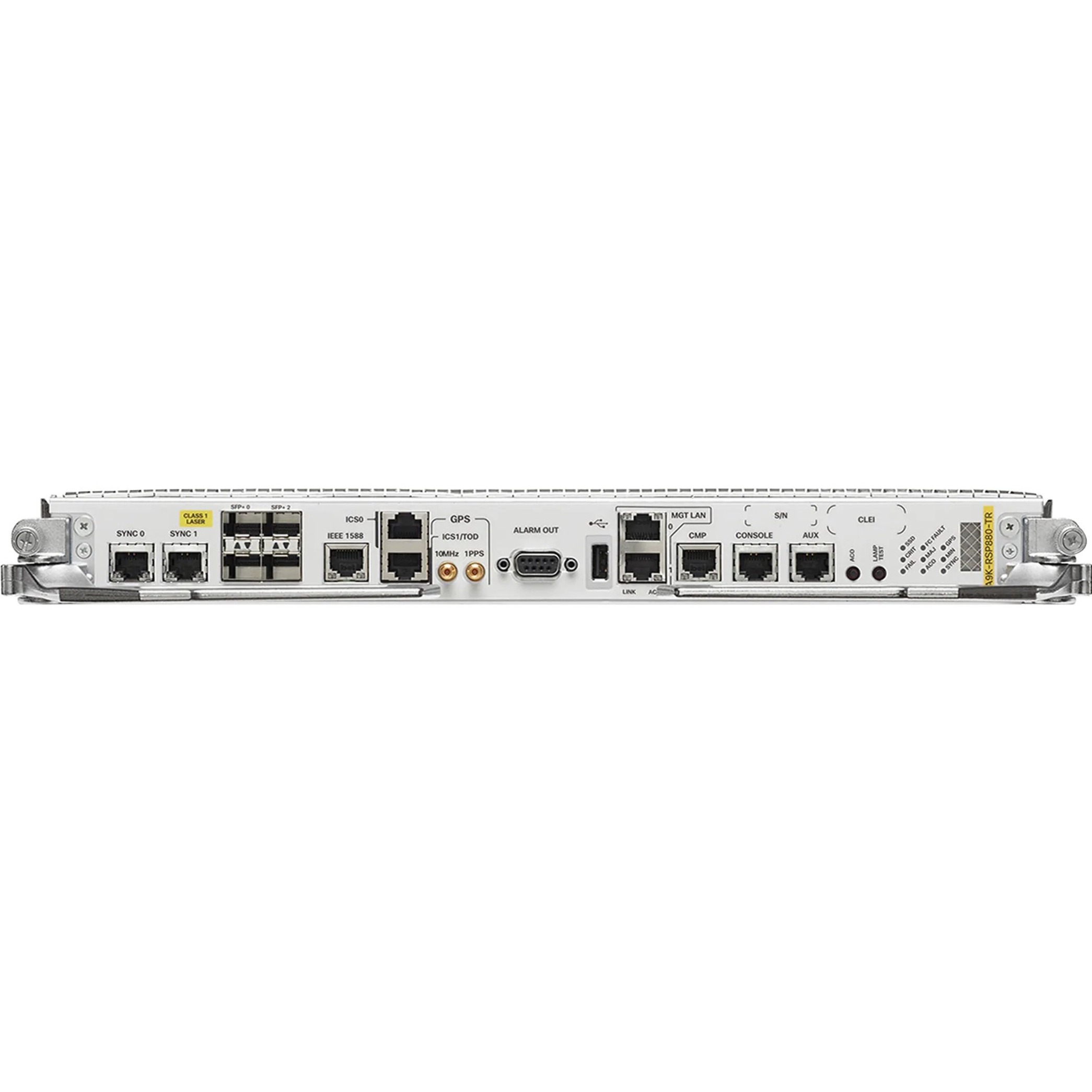Cisco ASR 9000 Route Switch Processor 880 for Service Edge Spare - For Processor - 1 x RJ-45 Console, 1 x RJ-45 Auxiliary, 2 x RJ-45 1000Base-T Management, 1 x DB-9 Alarm, 2 x RJ-45 Management, 1 x Ty