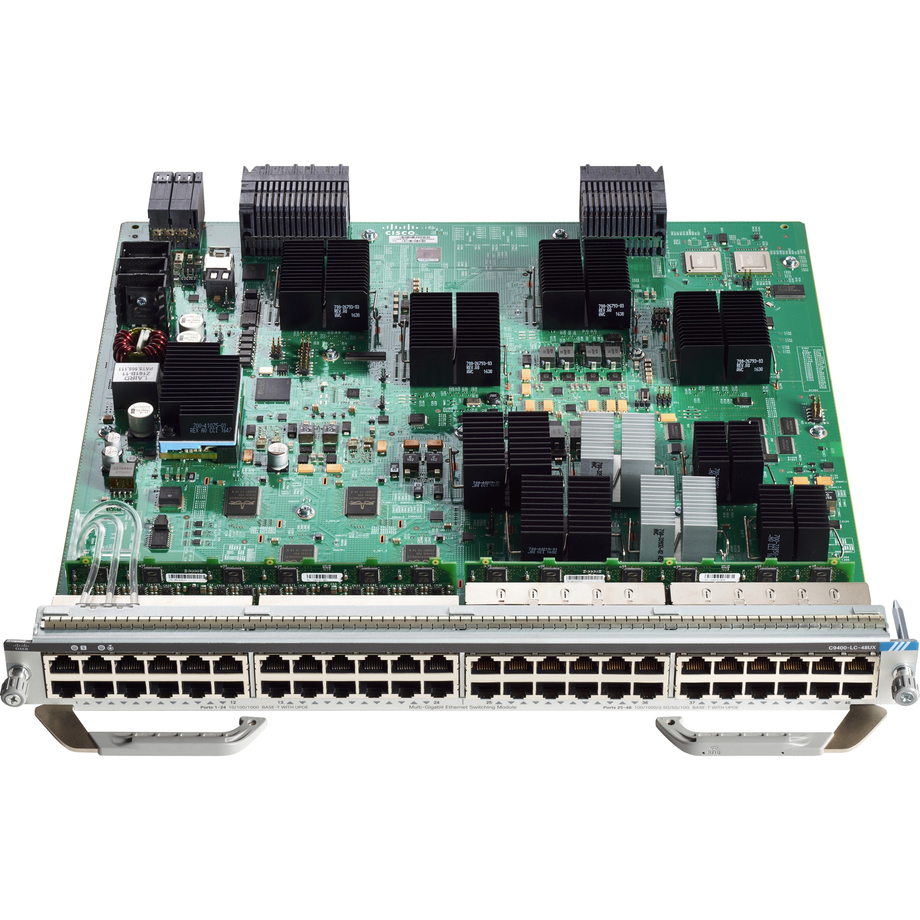 Cisco Catalyst 9400 Series 48-Port UPOE w/ 24p mGig 24p RJ-45 - For Data Networking - 24 x RJ-45 10GBase-T UPoE LAN, 24 x RJ-45 10/100/1000Base-T UPoE LAN - Twisted Pair10 Gigabit Ethernet, Gigabit Et