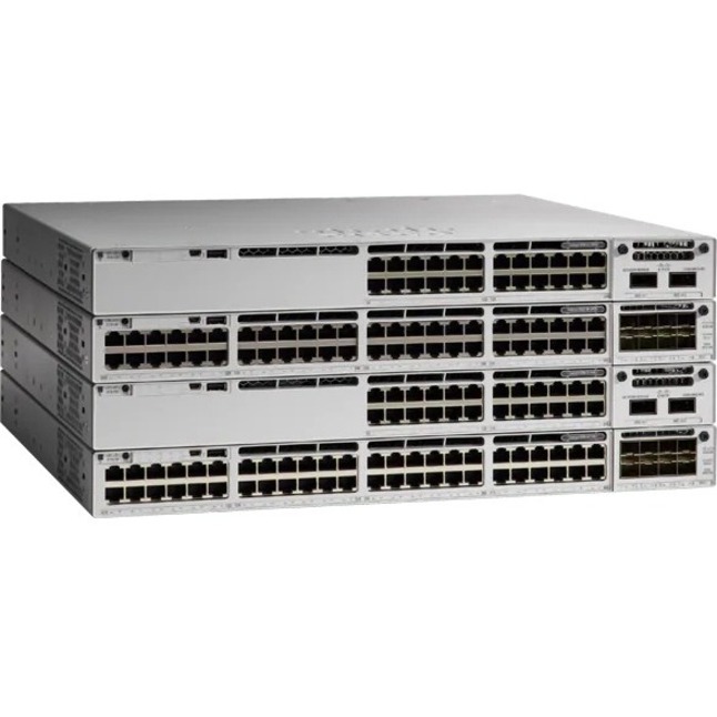 Cisco Catalyst C9300-48H Ethernet Switch - 48 Ports - Manageable - Gigabit Ethernet - 10/100/1000Base-T - 3 Layer Supported - Modular - 1100 W Power Consumption - 822 W PoE Budget - Twisted Pair, Opti