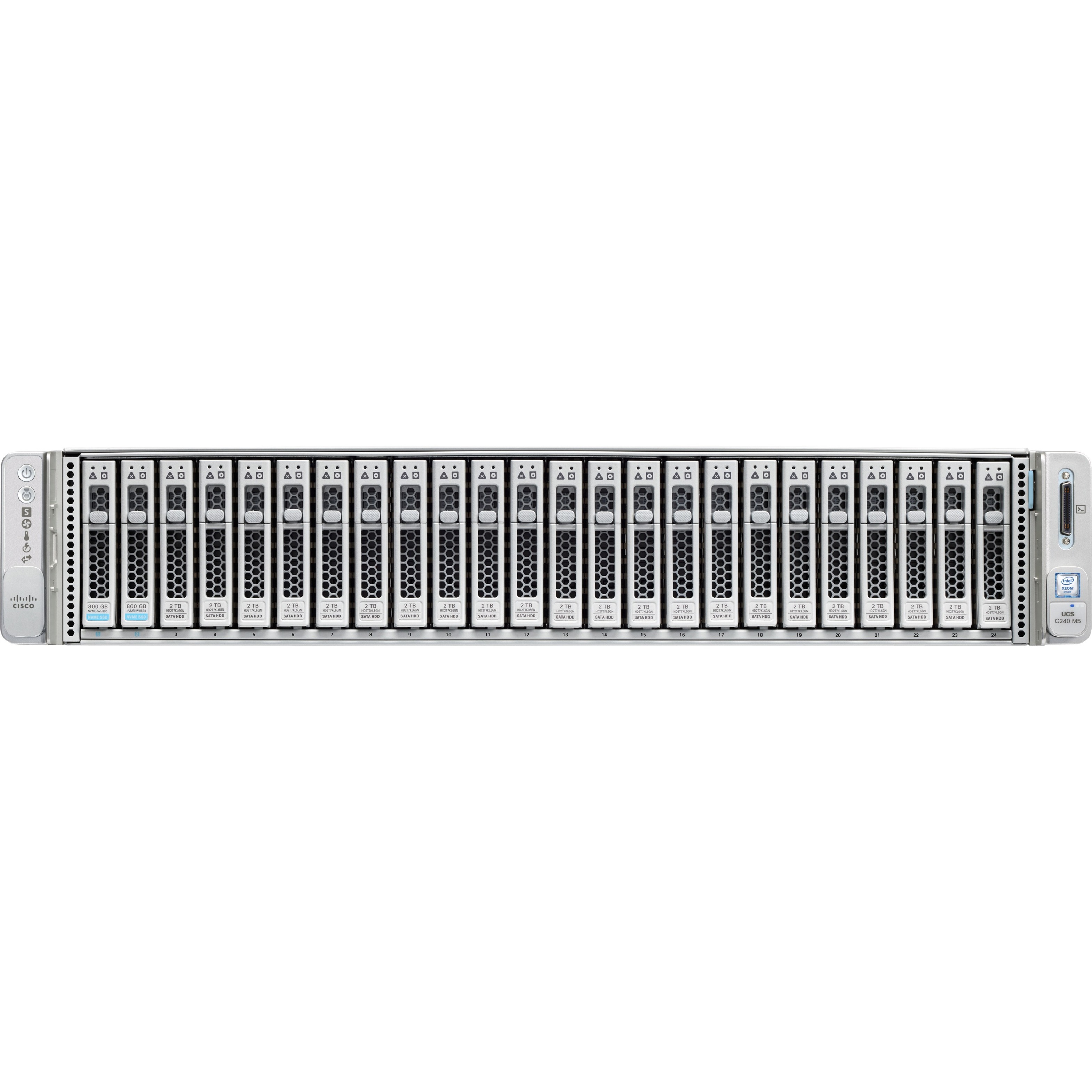 Cisco Barebone System - 2U Rack-mountable - 2 x Processor Support - Intel C620 Chip - 3 TB DDR4 SDRAM DDR4-2666/PC4-21300 Maximum RAM Support - 24 Total Memory Slots - 12Gb/s SAS RAID Supported Contro