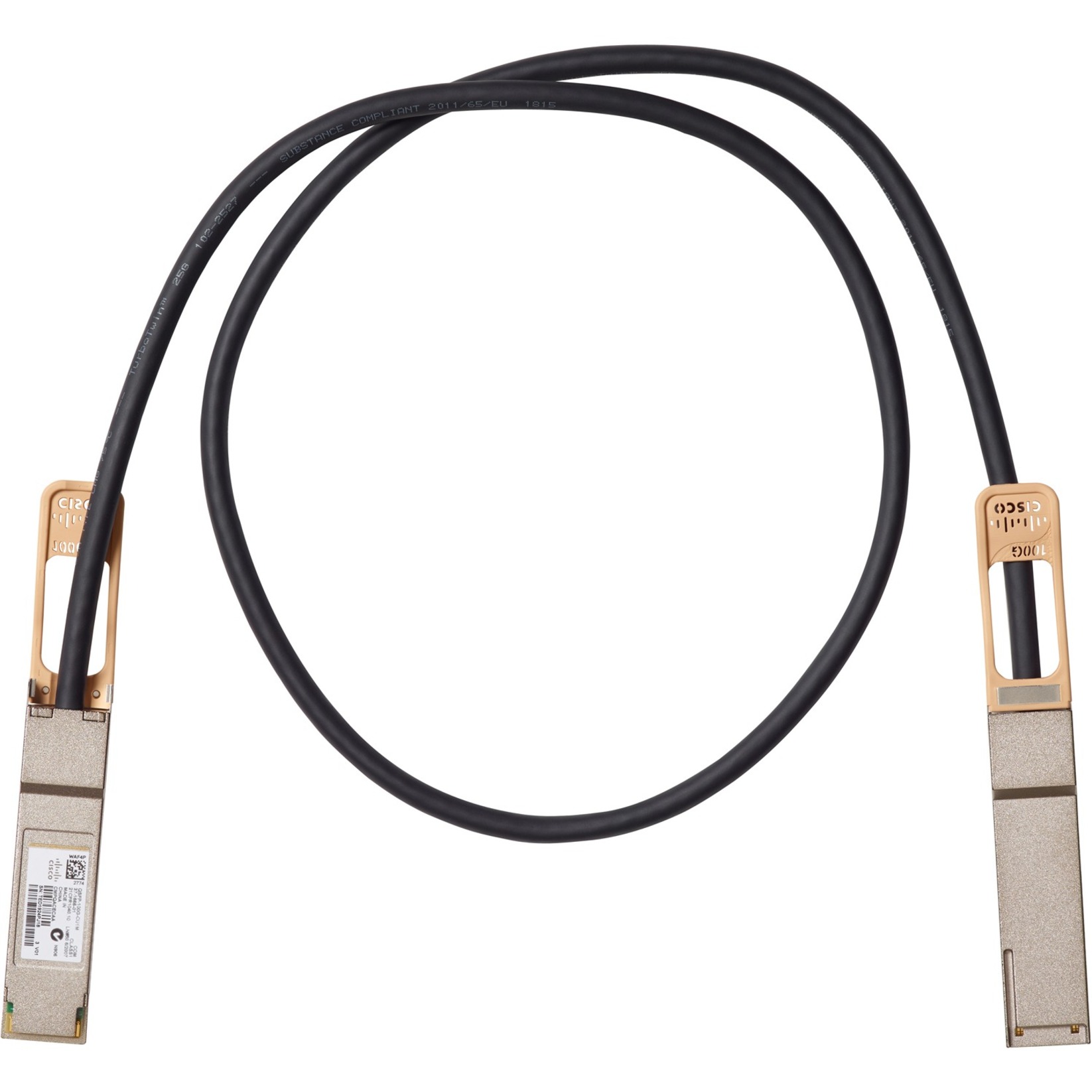 Cisco 100GBASE-CR4 QSFP Passive Copper Cable, 3-meter - 9.84 ft QSFP Network Cable for Network Device - First End: 1 x QSFP Network - Second End: 1 x QSFP Network - 100 Gbit/s