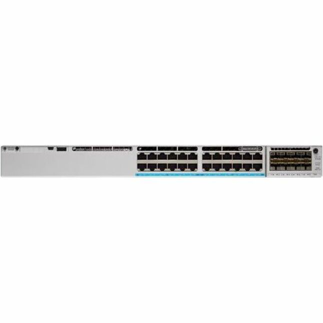 Cisco Catalyst C9300-24UXB Ethernet Switch - 24 Ports - Manageable - Gigabit Ethernet, 10 Gigabit Ethernet - 10/100/1000Base-T, 10GBase-T - Refurbished - 3 Layer Supported - Modular - 1100 W Power Con
