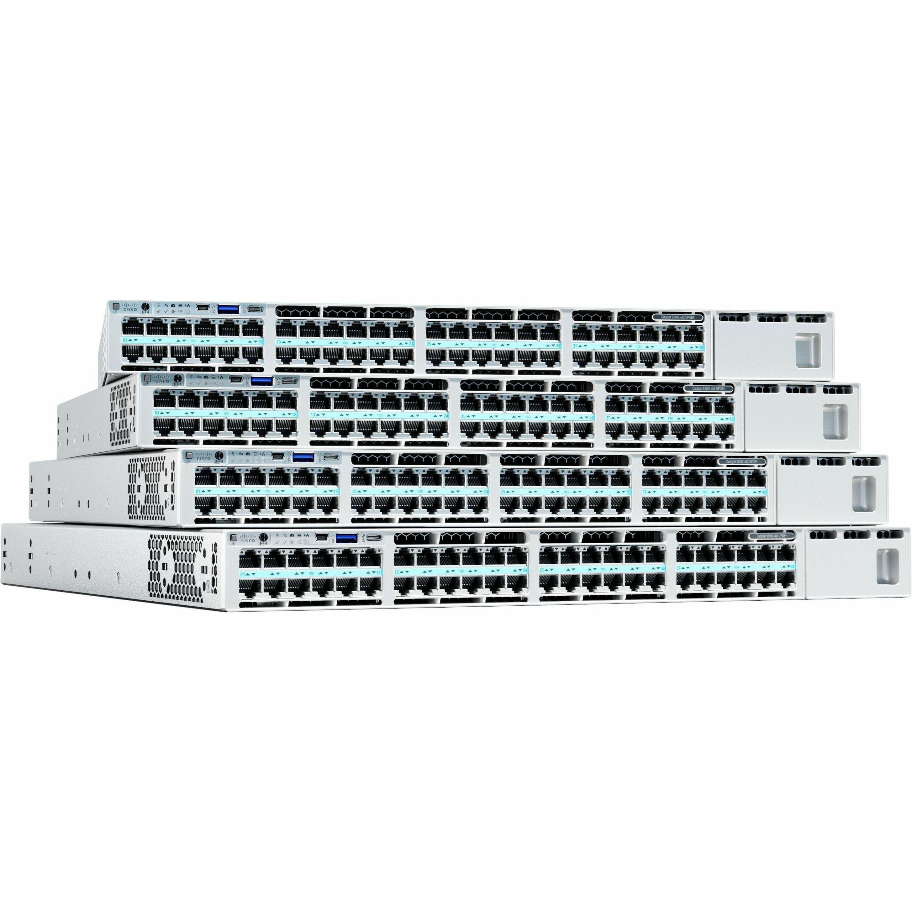 Cisco Catalyst C9300X-48HX Ethernet Switch - 48 Ports - Manageable - 10 Gigabit Ethernet, 5 Gigabit Ethernet - 10GBase-T - 3 Layer Supported - Modular - 1390 W PoE Budget - Twisted Pair - PoE Ports - 