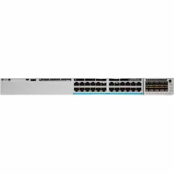 Cisco Catalyst 9300 24-Ports Layer-3 Switch - 24 Ports - Manageable - Fast Ethernet, Gigabit Ethernet, 2.5 Gigabit Ethernet, 5 Gigabit Ethernet, 10 Gigabit Ethernet - 100/1000Base-T, 2.5GBase-T, 5GBas