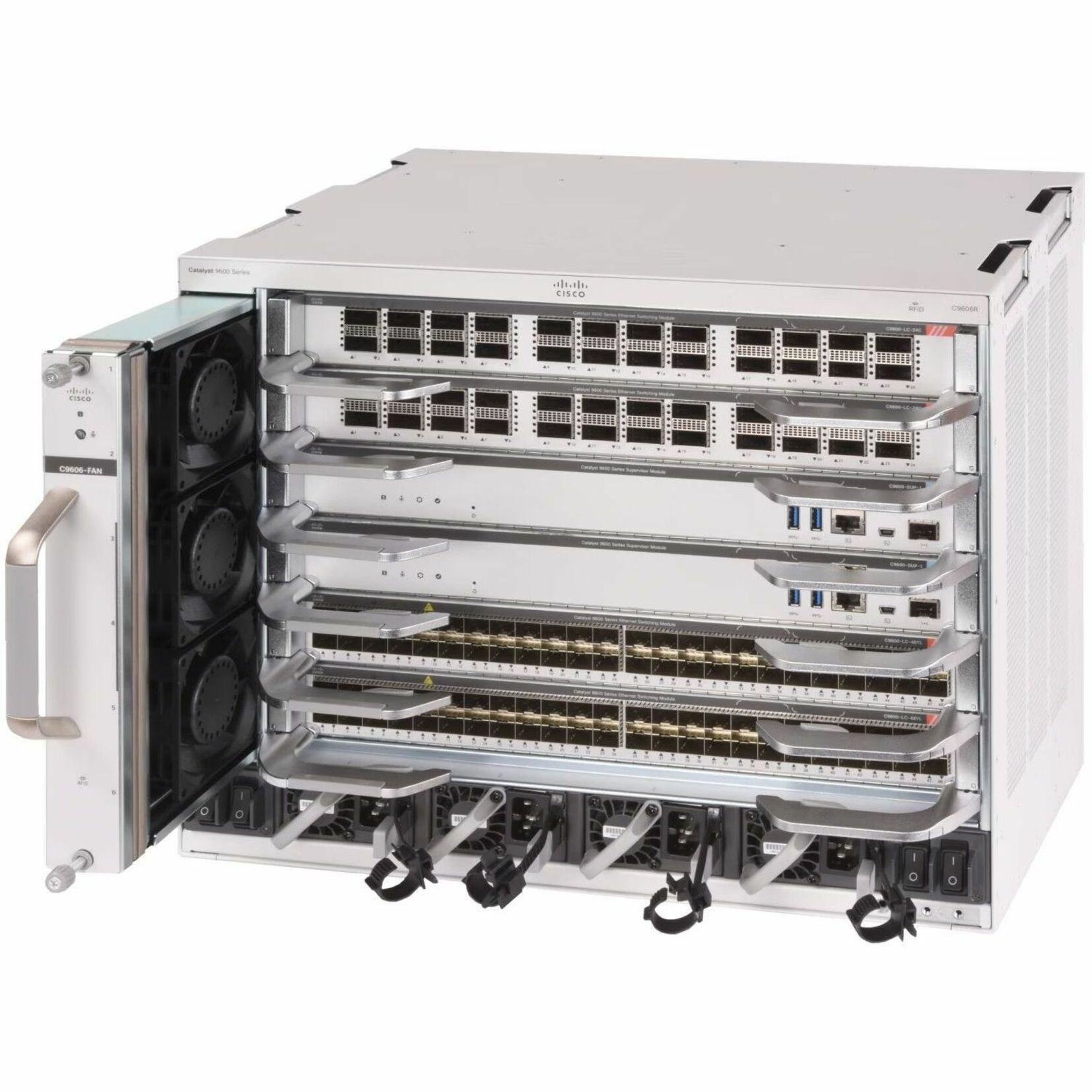 Cisco Catalyst 9600 Series 6 Slot Chassis - Refurbished - Modular - 8U - Rack-mountable