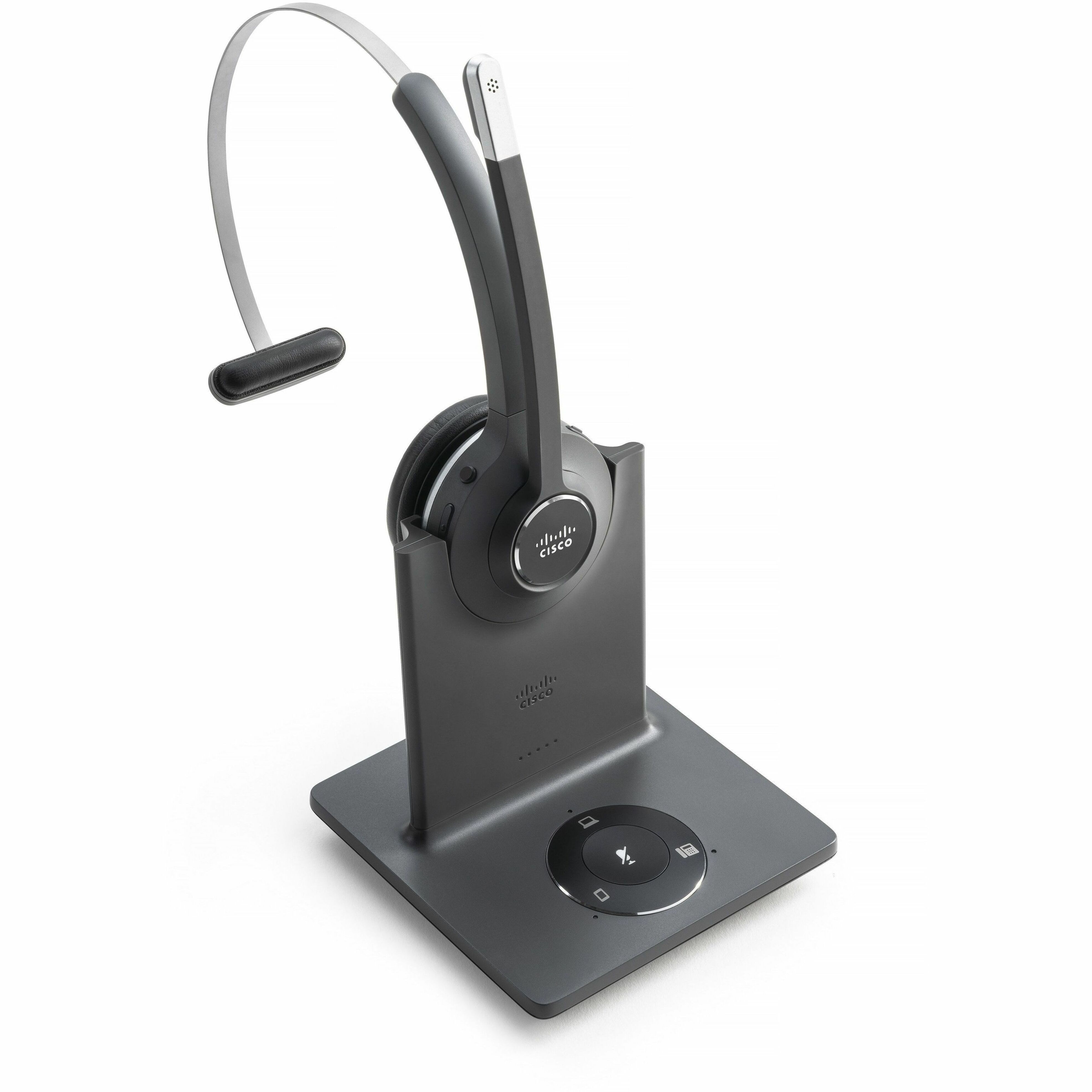 Cisco 561 Headset - Mono - Wireless - Bluetooth - Over-the-head - Monaural - Supra-aural