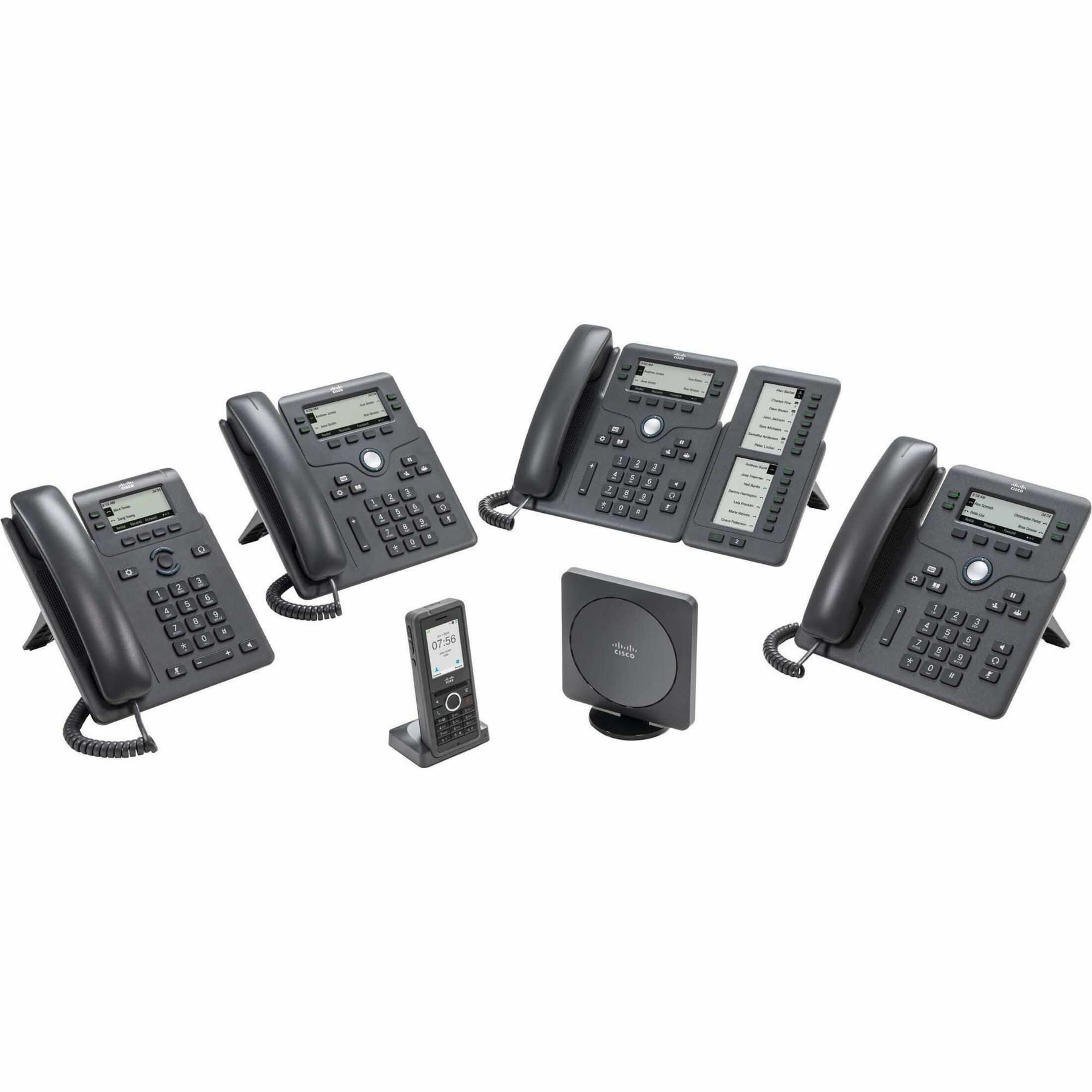 Cisco 6861 IP Phone - Refurbished - Corded - Corded/Cordless - Wi-Fi - Wall Mountable - Charcoal - 4 x Total Line - VoIP - IEEE 802.11n - 1 x Network (RJ-45)