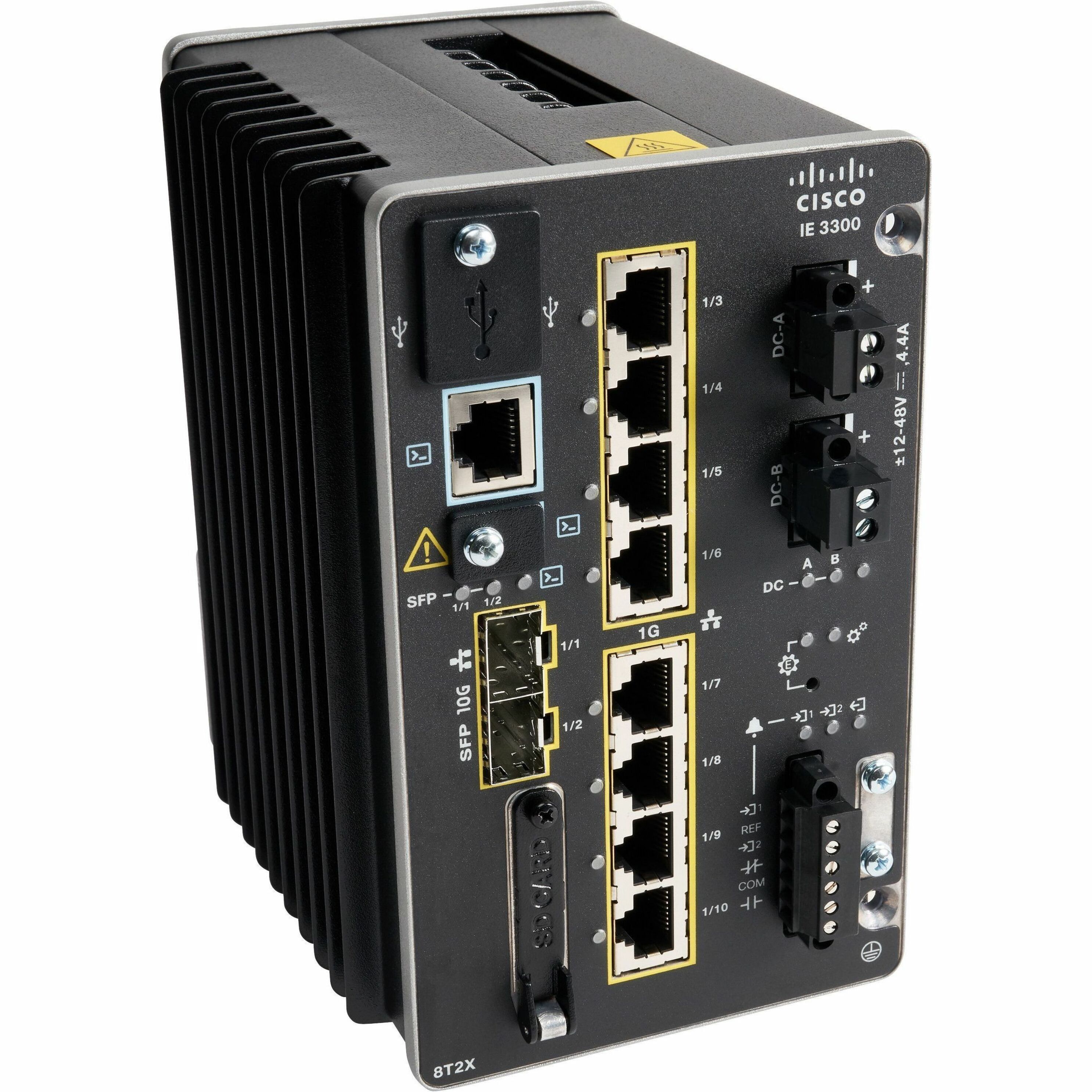 Cisco SFP (mini-GBIC) Module - For Data Networking, Optical Network - 8 x RJ-45 LAN, 1 x RS-232, 1 x USB, 2 x SFP+ - Twisted Pair, Optical FiberGigabit Ethernet, 10 Gigabit Ethernet - DIN Rail