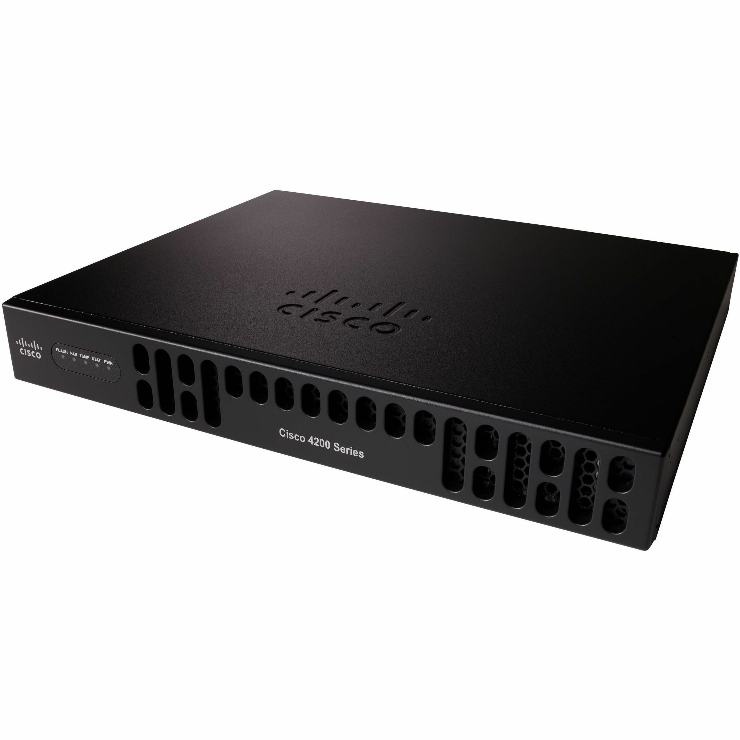 Cisco ISR 4221X Router - Refurbished - 2 Ports - 2 WAN Port(s) - 3 SFP (mini-GBIC) Slots, Network Interface Module (NIM) Slots - 8 GB - Gigabit Ethernet - IEEE 802.3, IEEE 802.1Q, IEEE 802.3ah, IEEE 8
