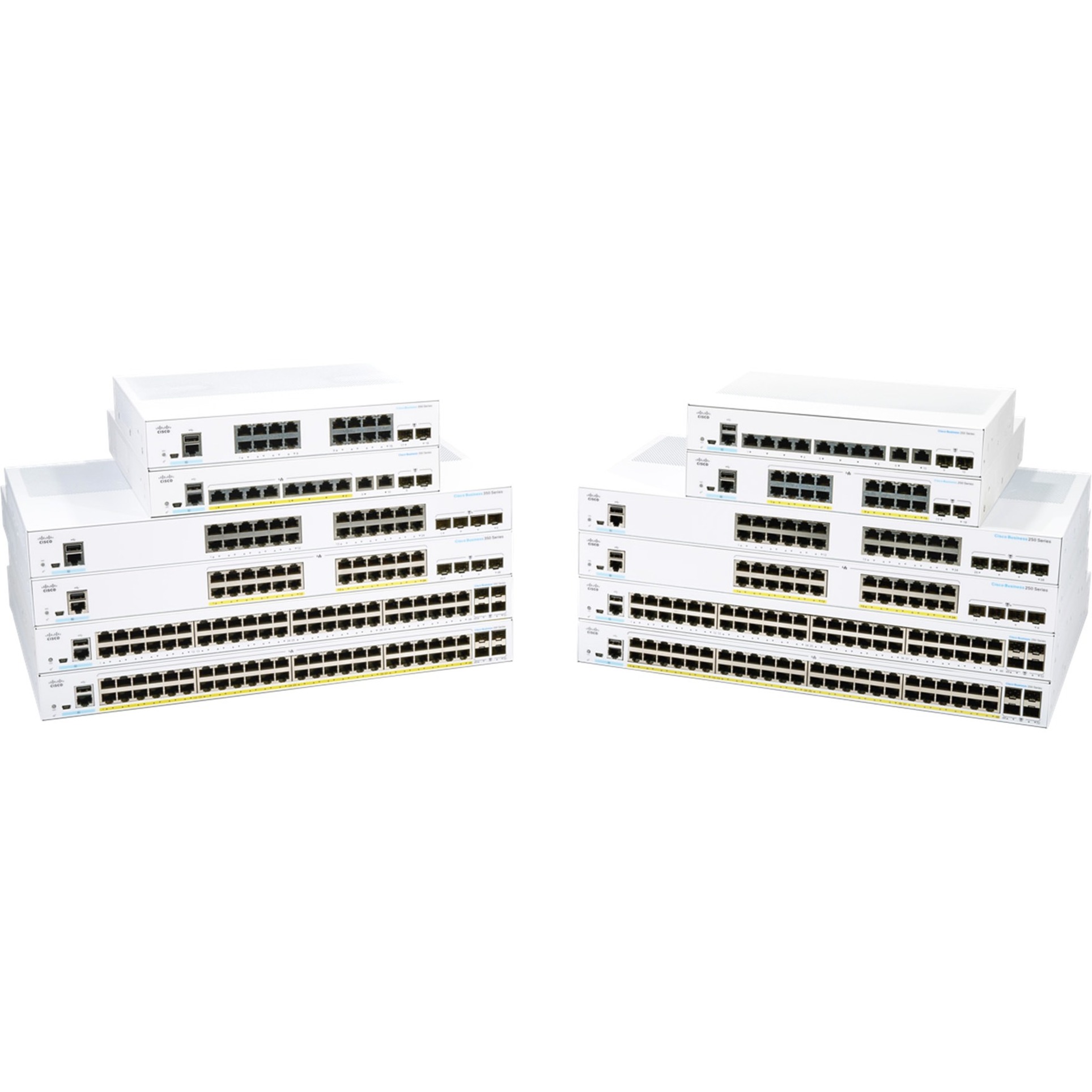 Cisco 250 CBS250-24PP-4G Ethernet Switch - 24 Ports - Manageable - Gigabit Ethernet - 1000Base-T, 1000Base-X - Refurbished - 2 Layer Supported - Modular - 4 SFP Slots - 34.40 W Power Consumption - 100