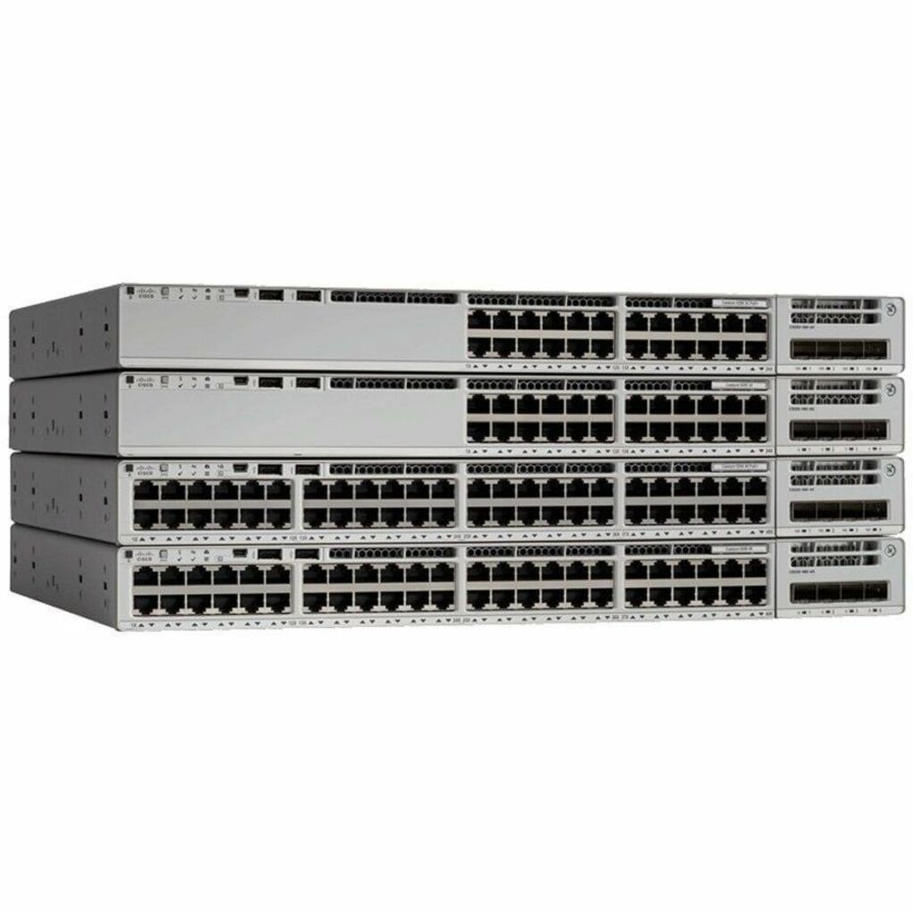 Cisco Catalyst C9200L-48PXG-4X Ethernet Switch - 48 Ports - Manageable - Gigabit Ethernet, 10 Gigabit Ethernet - 10/100/1000Base-T, 10GBase-T - Remanufactured - 3 Layer Supported - 1000 W Power Consum
