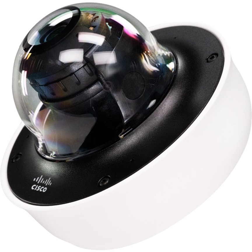 Cisco Meraki MV63X 8.4 Megapixel Outdoor 4K Network Camera - Color - Mini Dome - 65.62 ft Infrared Night Vision - H.264 - 3840 x 2160 - 3.30 mm Fixed Lens - 24 fps - CMOS - Wall Mount, Ceiling Mount, 