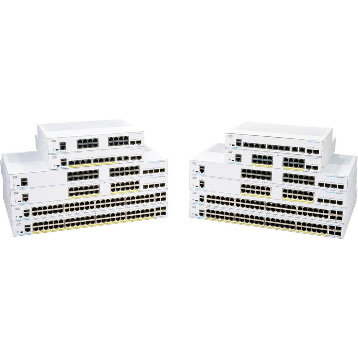 Cisco 350 CBS350-48FP-4X Ethernet Switch - 48 Ports - Manageable - Gigabit Ethernet, 10 Gigabit Ethernet - 1000Base-T, 10GBase-X - Refurbished - 3 Layer Supported - Modular - 76.22 W Power Consumption