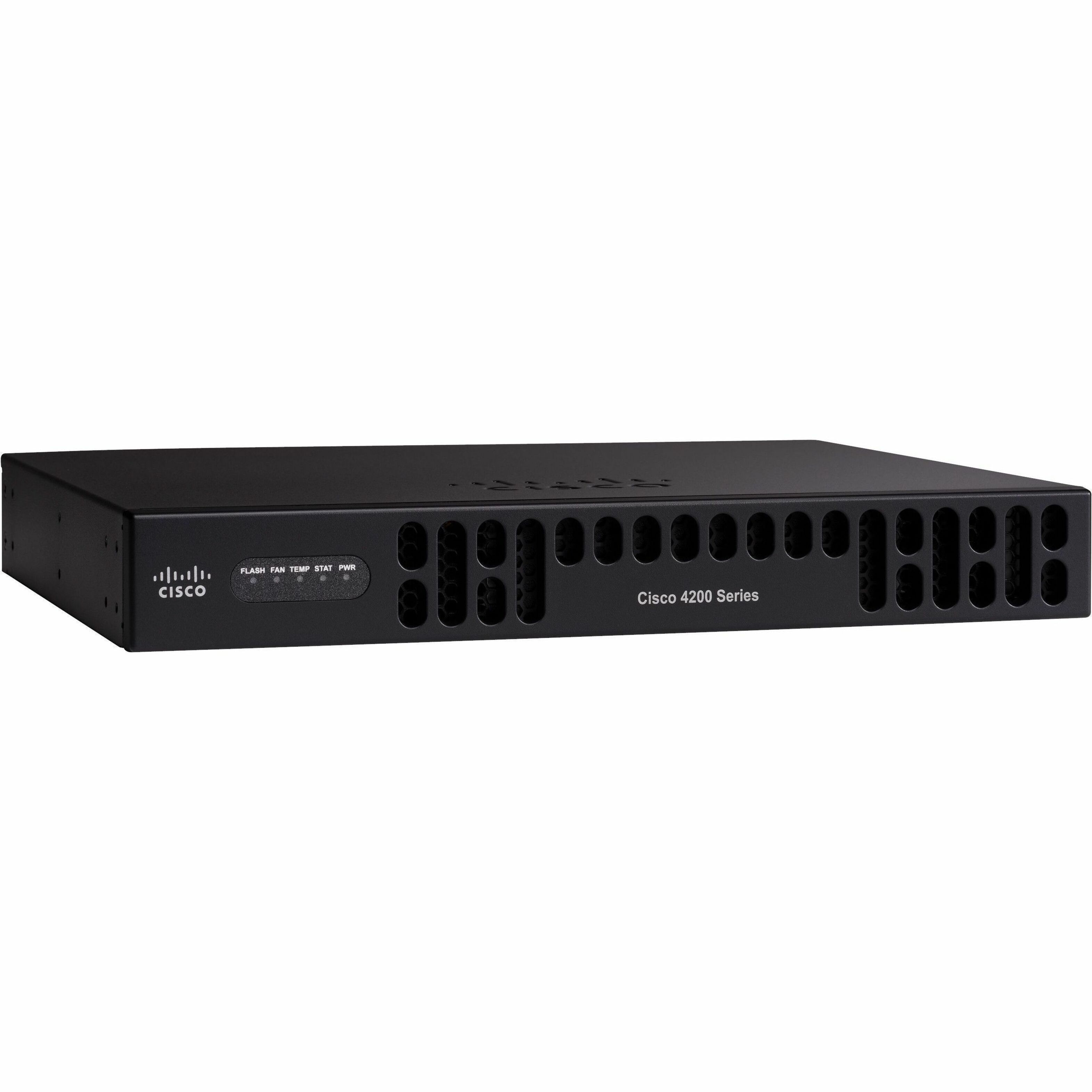 Cisco ISR 4221 Router - Refurbished - 2 Ports - 2 WAN Port(s) - 2 SFP (mini-GBIC) Slots, Network Interface Module (NIM) Slots - 8 GB - Gigabit Ethernet - IEEE 802.3, IEEE 802.1Q, IEEE 802.3ah, IEEE 80