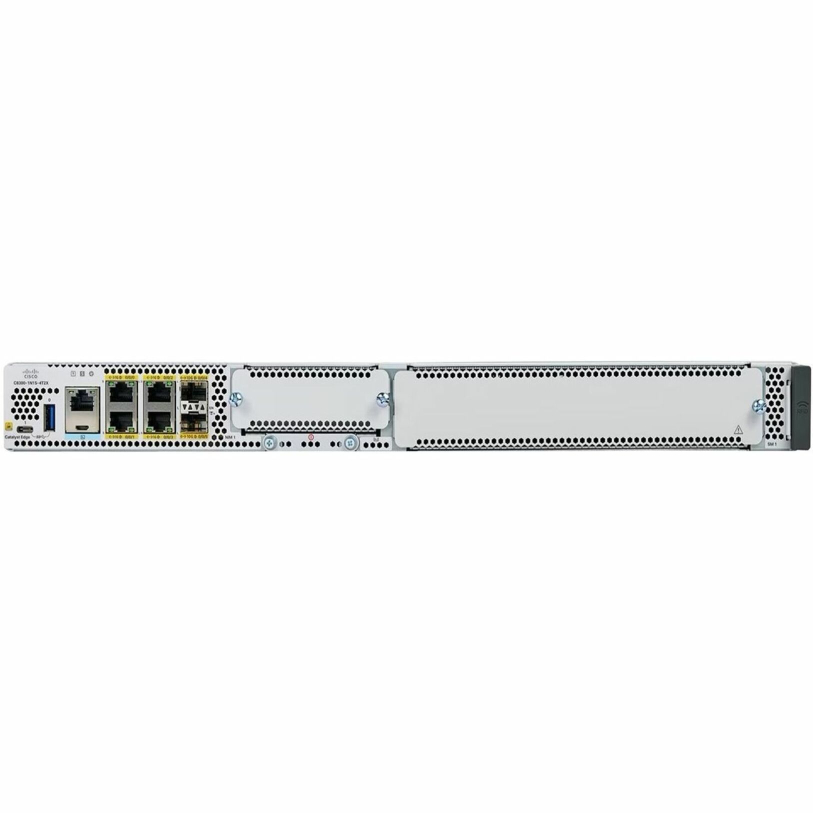 Cisco Catalyst 8300 Router - Refurbished - 6 Ports - Management Port - Slots16 GB - Gigabit Ethernet - IEEE 802.1ag, IEEE 802.3ah, IEEE 802.1Q - 1U - Rack-mountable - 1 Year