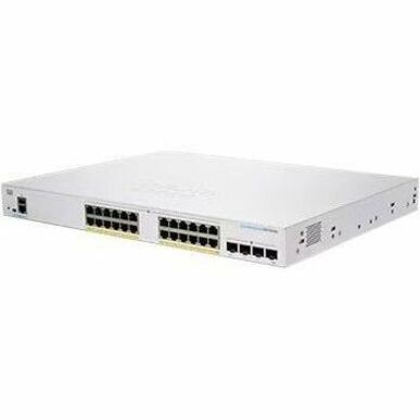 Cisco 250 CBS250-24FP-4X Ethernet Switch - 24 Ports - Manageable - Gigabit Ethernet, 10 Gigabit Ethernet - 1000Base-T, 10GBase-X - Refurbished - 2 Layer Supported - Modular - 451.80 W Power Consumptio