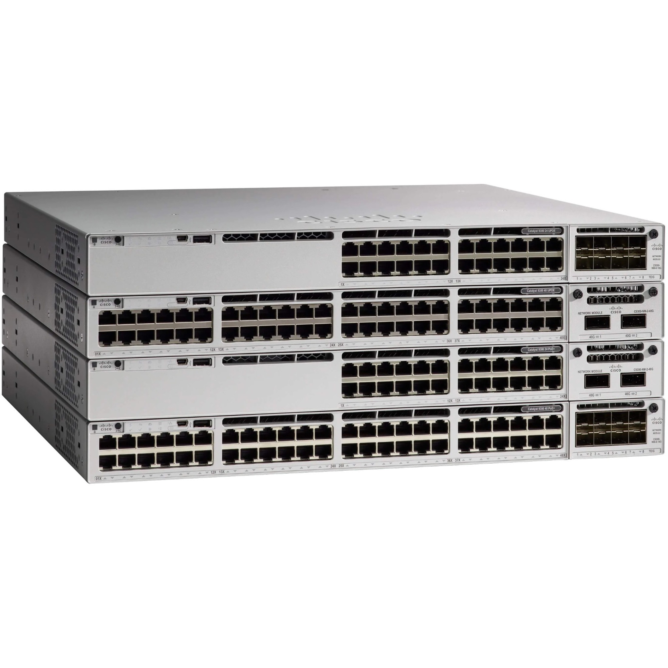 Cisco Catalyst 9300L-24P-4X-A Switch - 24 Ports - Manageable - 10 Gigabit Ethernet, Gigabit Ethernet - 10GBase-X, 10/100/1000Base-T - Refurbished - 3 Layer Supported - Modular - 715 W Power Consumptio