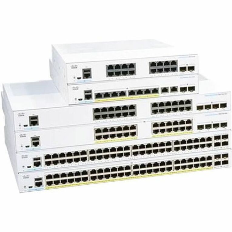 Cisco 250 CBS250-48T-4G Ethernet Switch - 48 Ports - Manageable - Gigabit Ethernet - 1000Base-T, 1000Base-X - Refurbished - 2 Layer Supported - Modular - 4 SFP Slots - 48.64 W Power Consumption - Opti