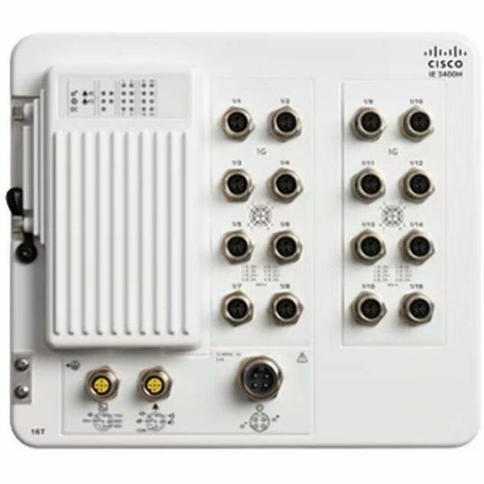 Cisco Catalyst IE-3400H-16T Ethernet Switch - 16 Ports - Manageable - Fast Ethernet - 100Base-T - Refurbished - 3 Layer Supported - 42.30 W Power Consumption - Twisted Pair - White - Wall Mountable - 