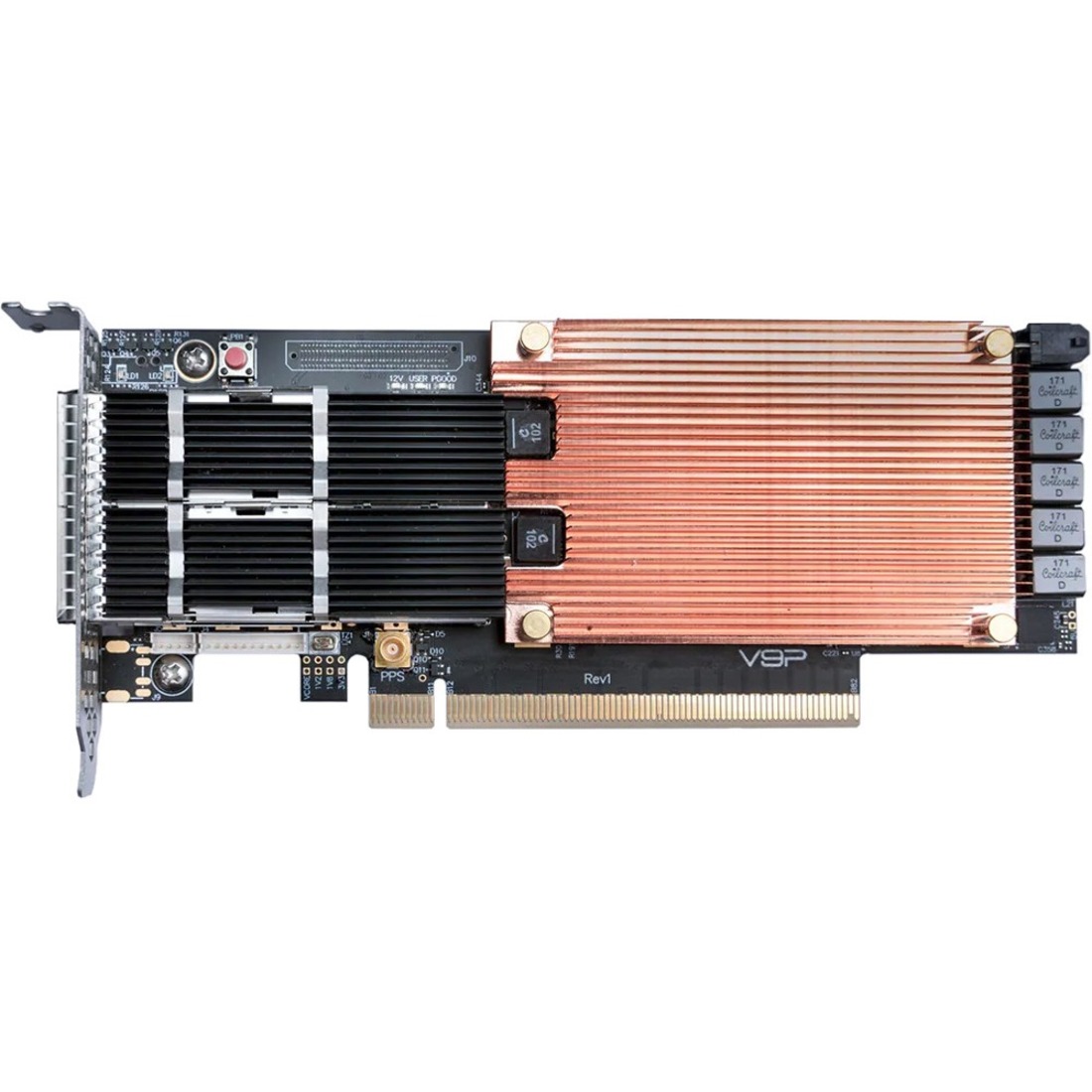 Cisco Nexus V9P 200Gigabit Ethernet Card - PCI Express 3.0 x16 - 2 Port(s) - Optical Fiber - 100GBase-SR4, 40GBase-SR4, 40GBAse-LR4, 100GBase-LR4 - QSFP-DD - Plug-in Card