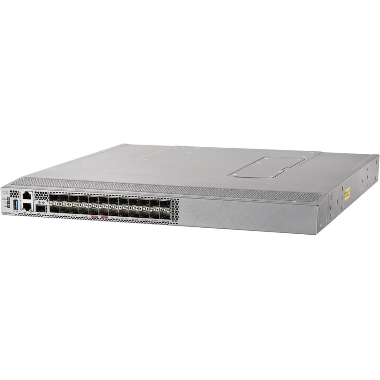 Cisco MDS 9124V 64-Gbps 24-Port Fibre Channel Switch (24 32G SW Optics, Exhaust) - 24 Ports - 64 Gbit/s - 24 Fiber Channel Ports - Gigabit Ethernet - 24 x Total Expansion Slots - SFP+ - 24 x SFP+ Slot