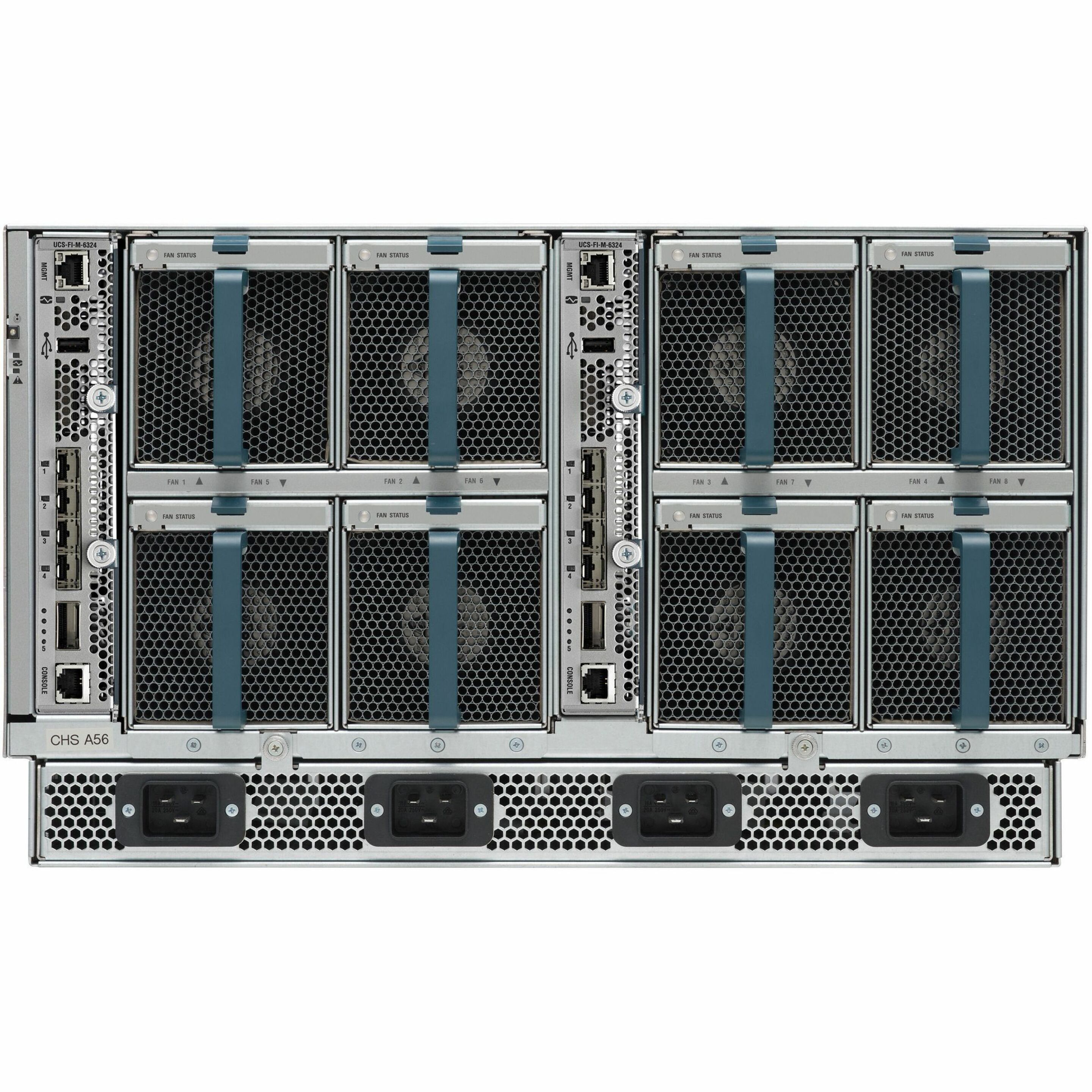 Cisco UCS 5108 Blade Server Chassis - Refurbished - Rack-mountable - 6U - 0 - 8 x Fan(s) Supported