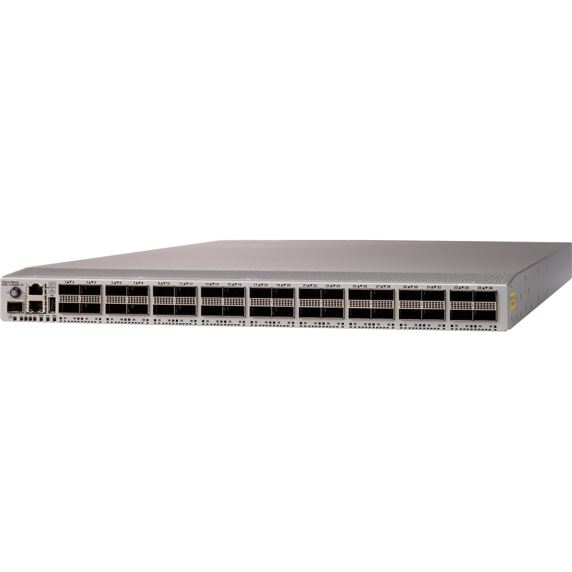 Cisco Nexus 3636C-R Switch - Manageable - 100 Gigabit Ethernet, 40 Gigabit Ethernet - 100GBase-X, 40GBase-X - Refurbished - 3 Layer Supported - Modular - 921 W Power Consumption - Optical Fiber - 1U -