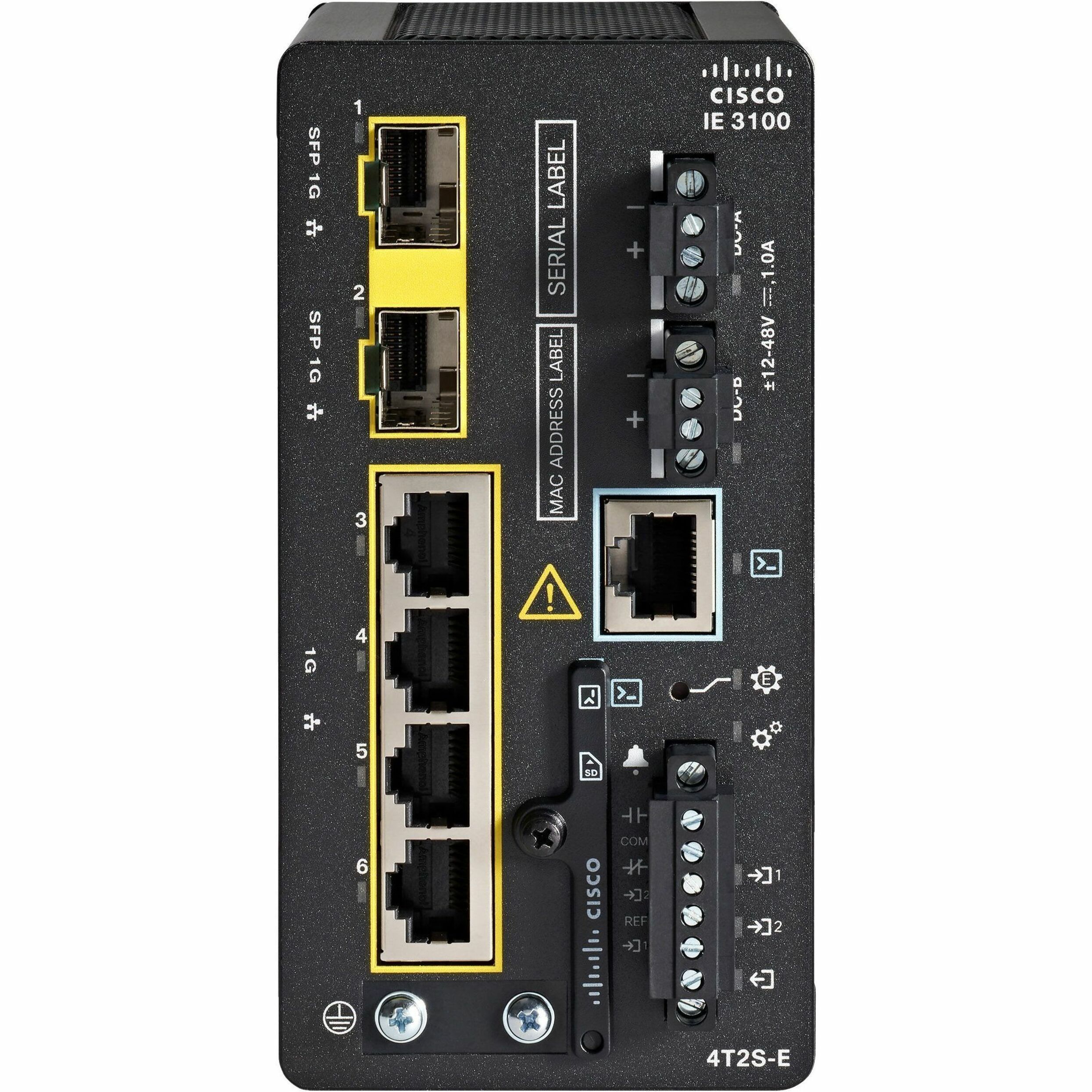 Cisco Catalyst IE3100 Rugged Ethernet Switch - 4 Ports - Manageable - Gigabit Ethernet - 1000Base-T, 1000Base-X - 3 Layer Supported - Modular - 2 SFP Slots - 14 W Power Consumption - Twisted Pair, Opt