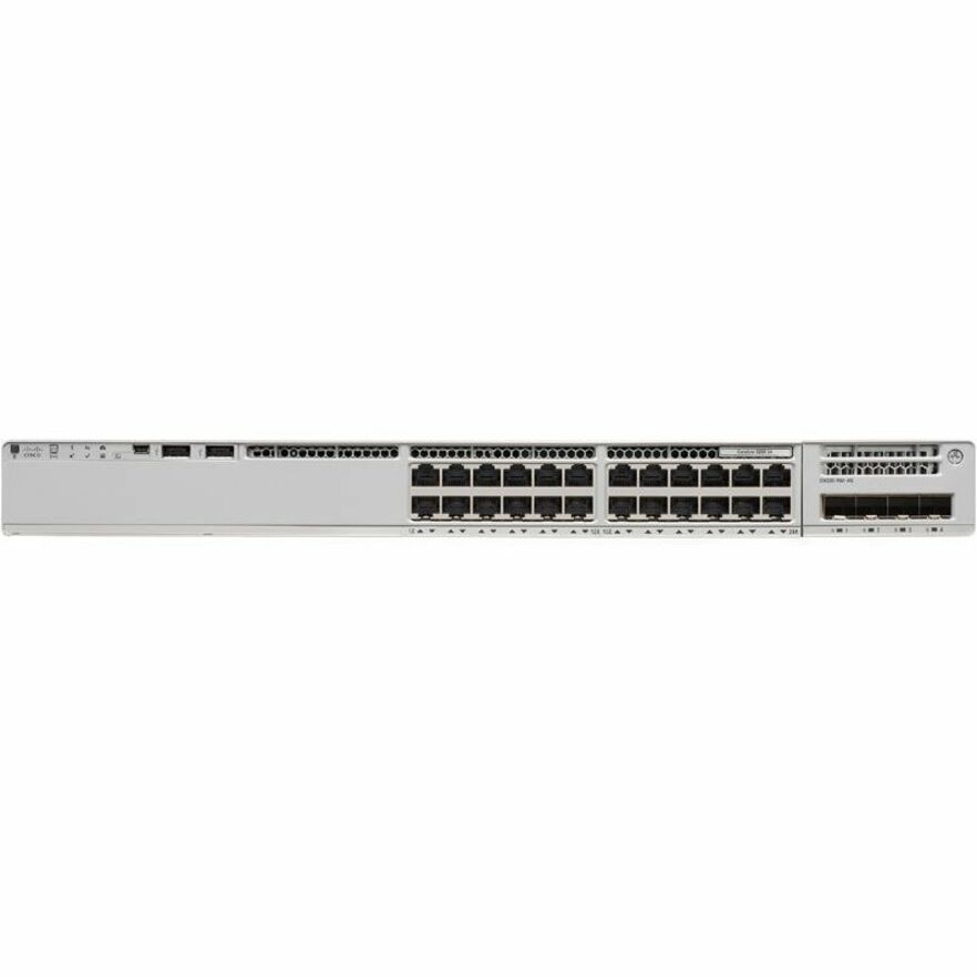 Cisco Catalyst C9200-24T Ethernet Switch - 24 Ports - Manageable - Gigabit Ethernet, 10 Gigabit Ethernet - 10/100/1000Base-T, 10GBase-X - Refurbished - 3 Layer Supported - Modular - 125 W Power Consum