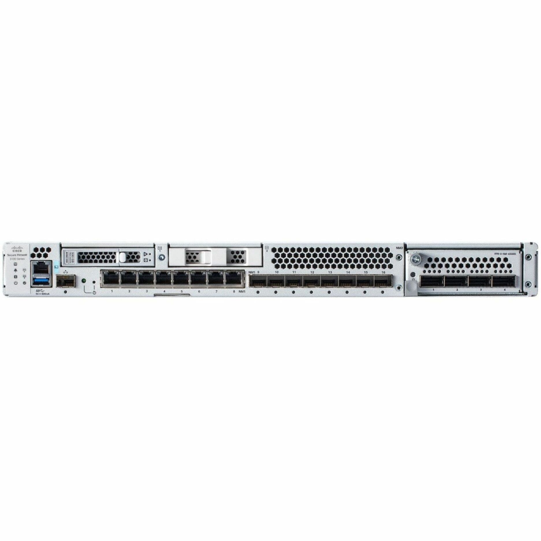 Cisco 3105 Network Security/Firewall Appliance - 8 Port - 10/100/1000Base-T, 1000Base-T, 10GBase-X - 10 Gigabit Ethernet - 10 Gbit/s Firewall Throughput - 2000 VPN - 8 x RJ-45 - 8 Total Expansion Slot