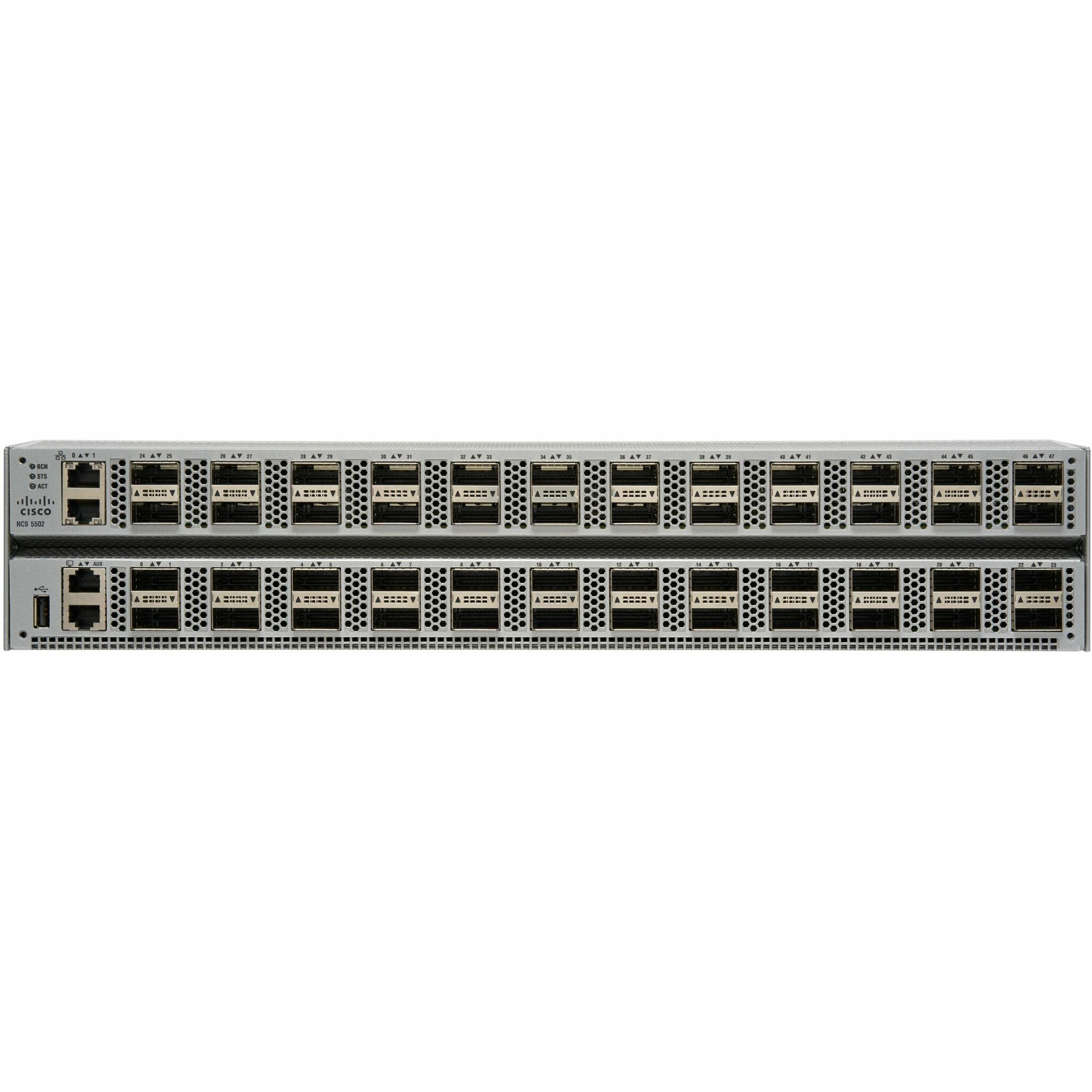Cisco NCS5502 Fixed 48x100G Chassis - Refurbished - Management Port - 48 QSFP28 Slots, QSFP+ Slots - 100 Gigabit Ethernet - 2U - Rack-mountable