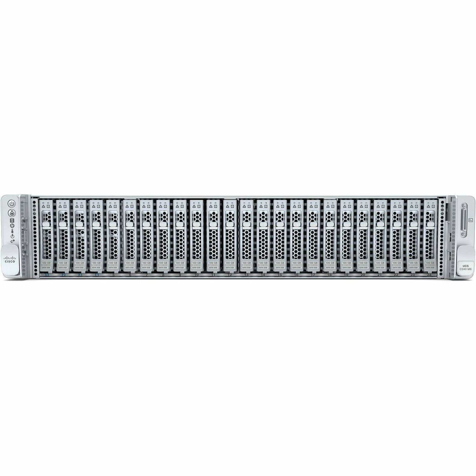 Cisco HyperFlex Edge Barebone System - 2U Rack-mountable - 2 x Processor Support - AMD Chip - 8 TB DDR4 SDRAM DDR4-3200/PC4-25600 Maximum RAM Support - 32 Total Memory Slots - 12Gb/s SAS Controller 8 