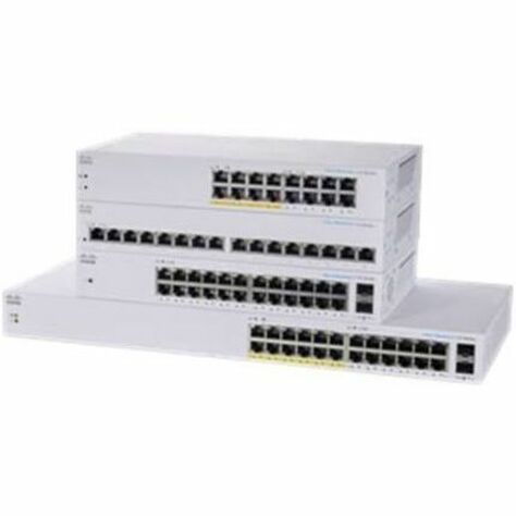 Cisco 110 CBS110-24PP Ethernet Switch - 24 Ports - Gigabit Ethernet - 10/100/1000Base-T, 1000Base-X - Refurbished - 2 Layer Supported - Modular - 2 SFP Slots - 17.29 W Power Consumption - 100 W PoE Bu